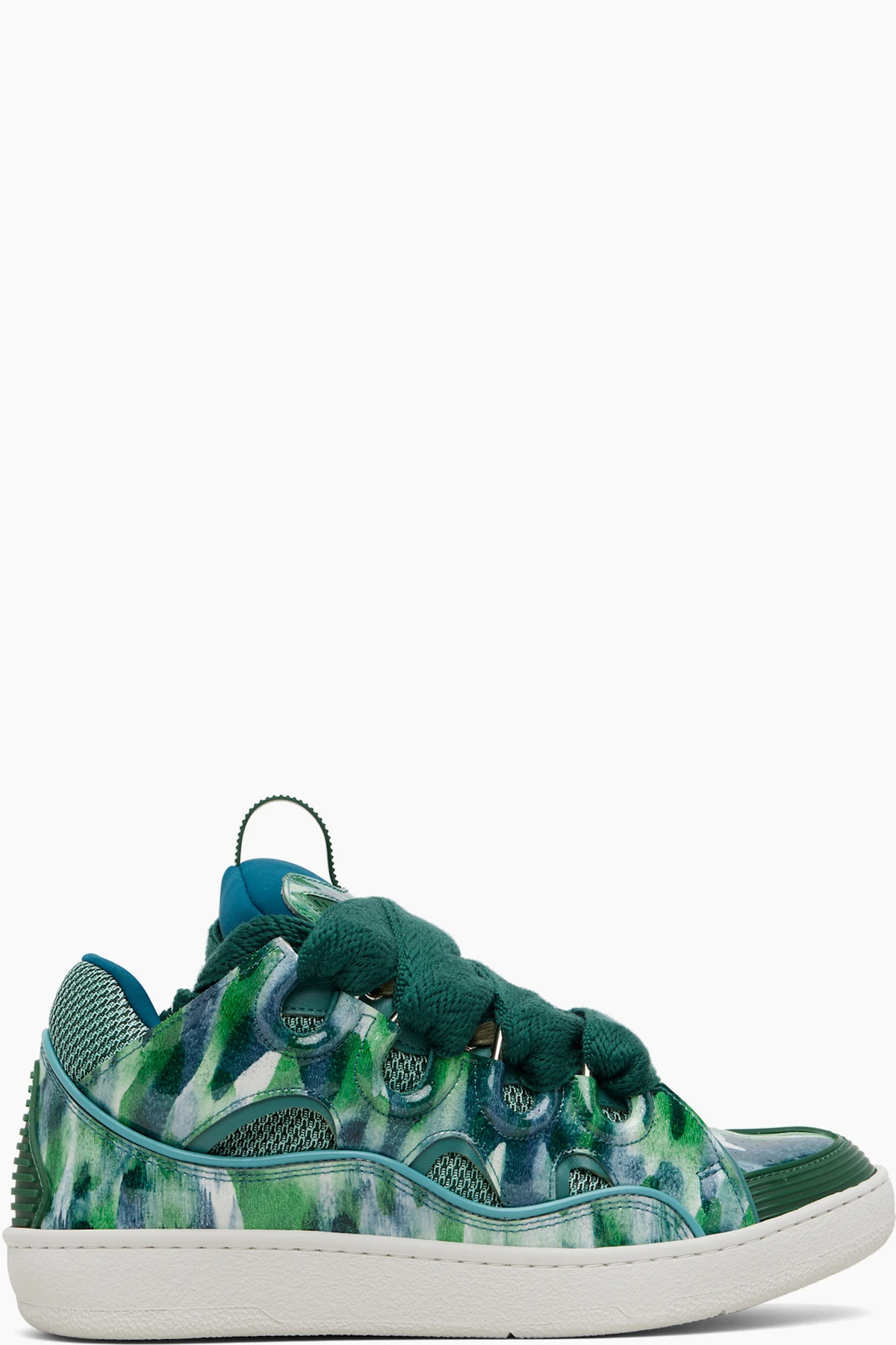 Green Curb Leather Sparkles Sneakers