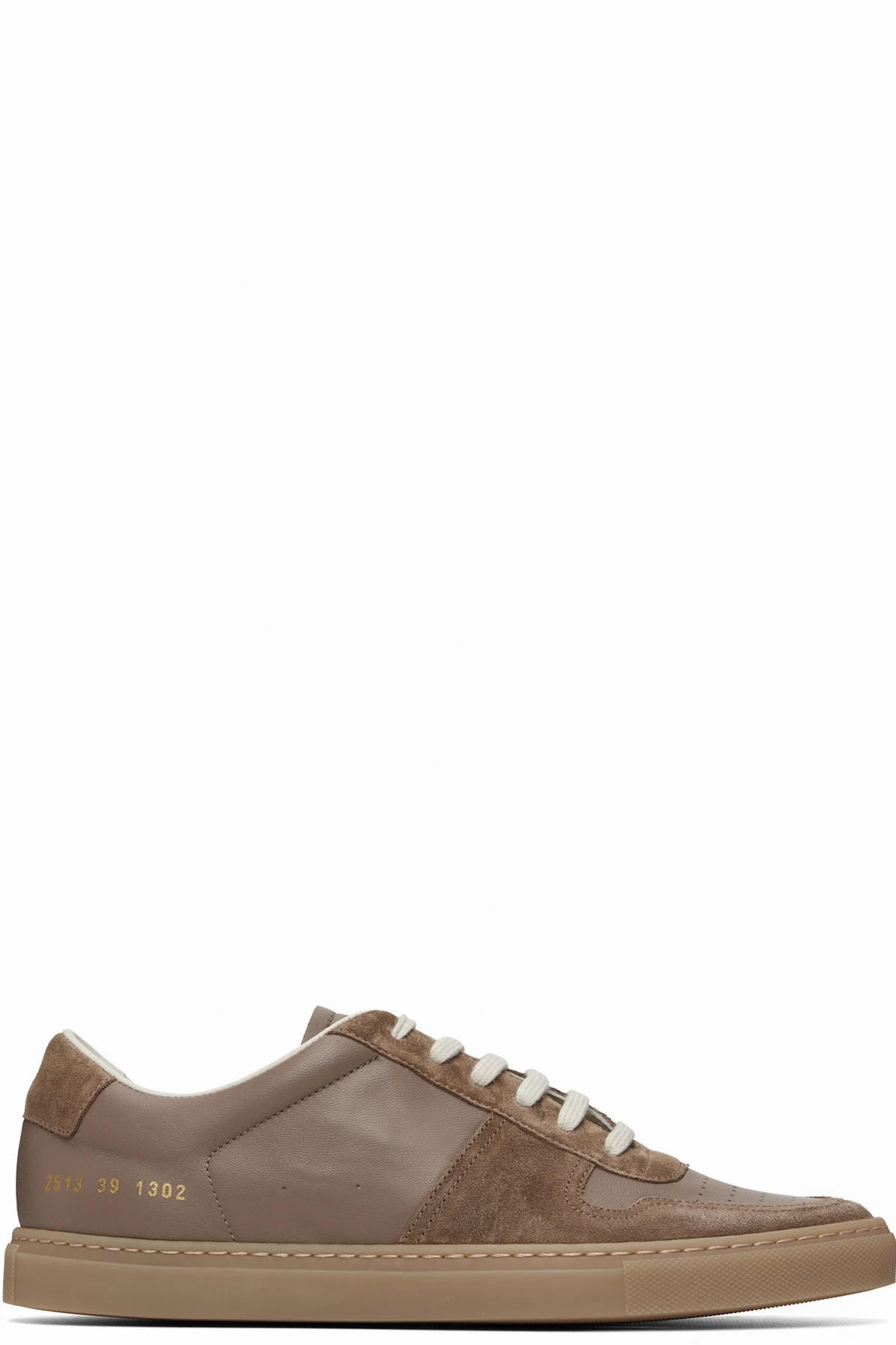 Taupe BBall Slim Gum Sole Sneakers