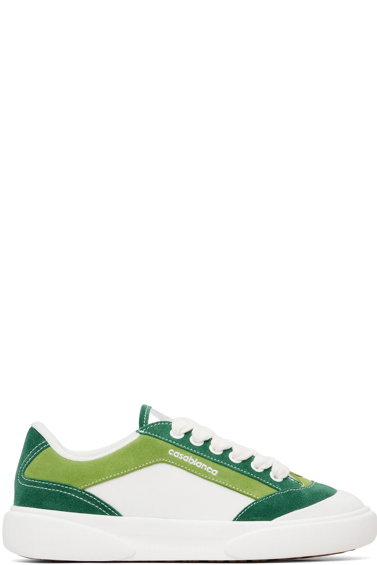 White & Green 'Del Mar' Sneakers