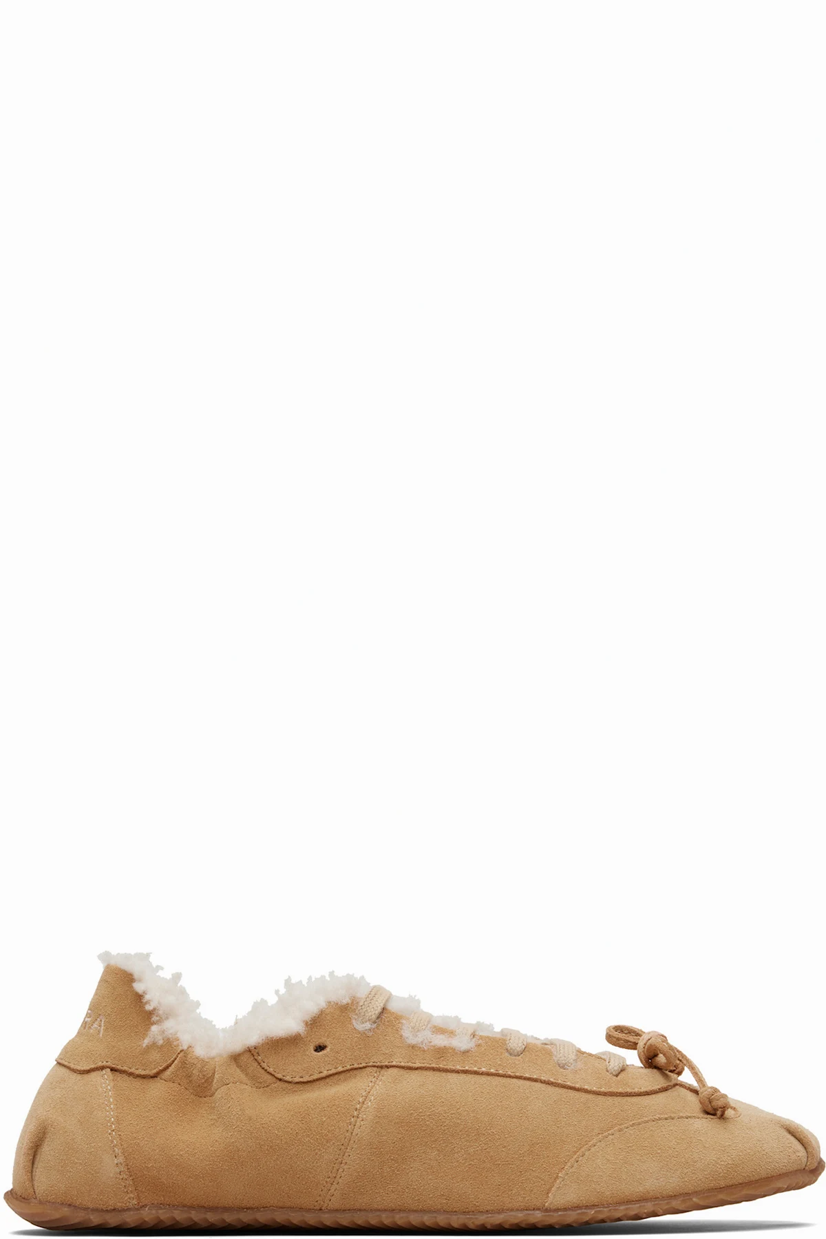 Tan Shearling Ballerina Sneakers