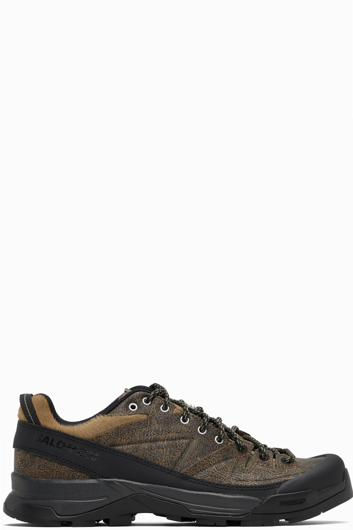 Brown X-ALP Low Distressed Leather Sneakers