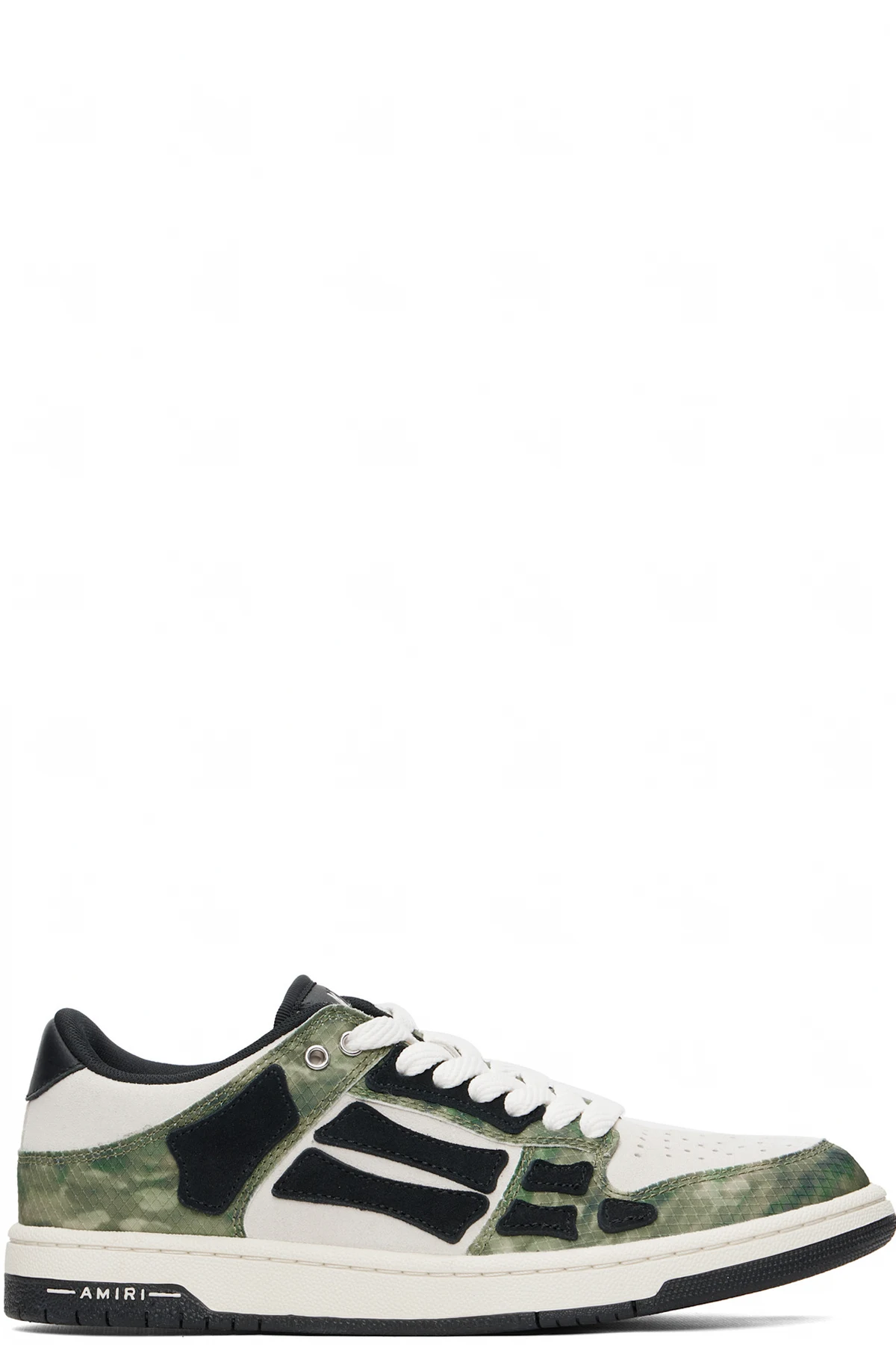 Khaki & Beige Camo Skel Top Low Sneakers