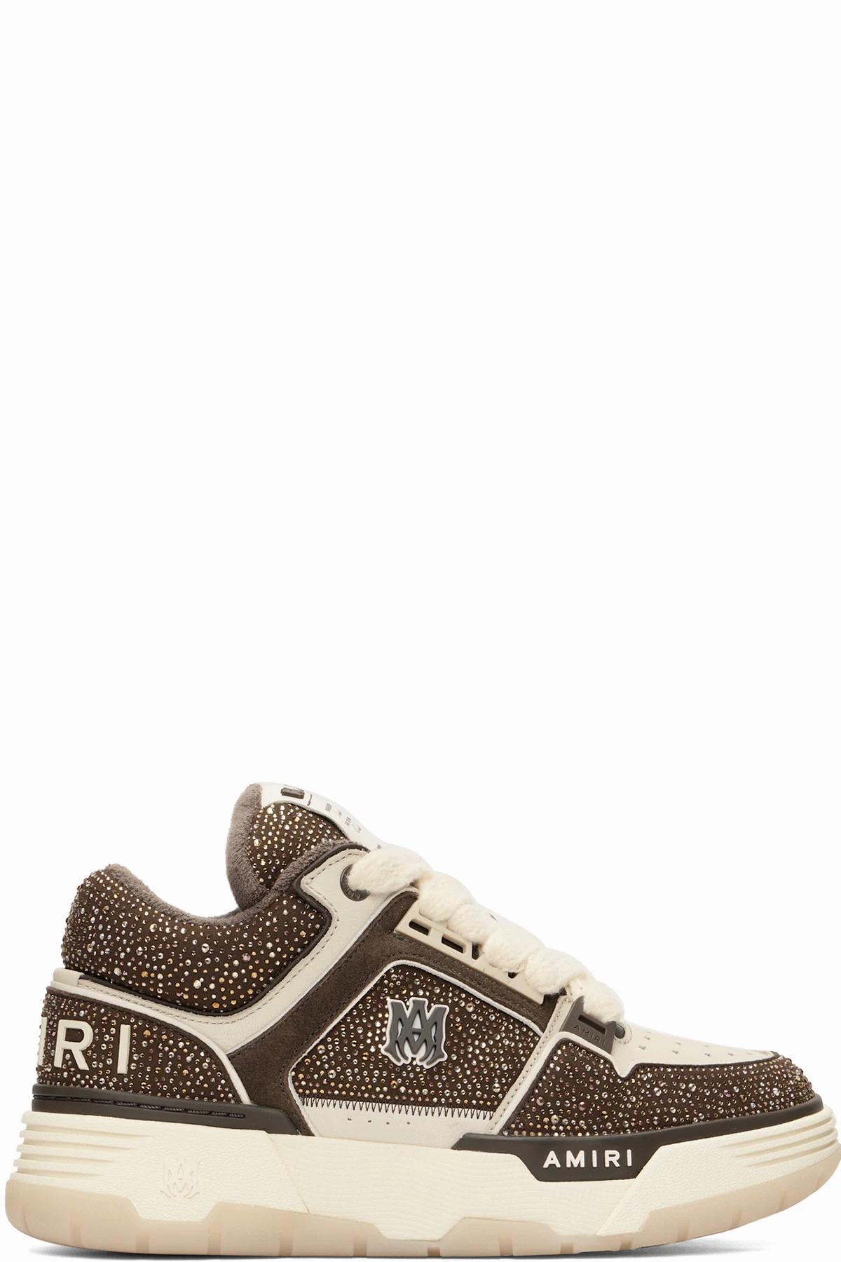 Brown & Beige Crystal MA-1 Sneakers