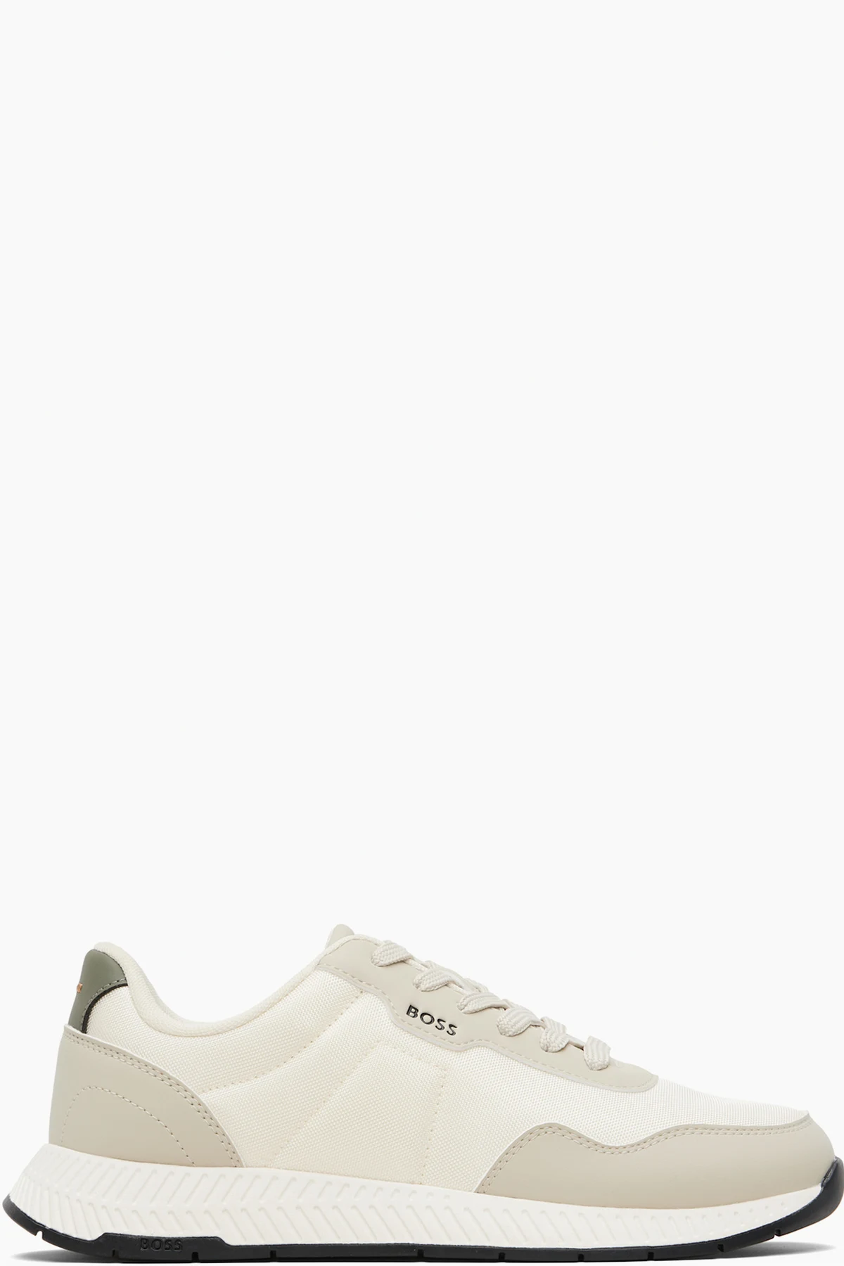 Beige Textured Sneakers