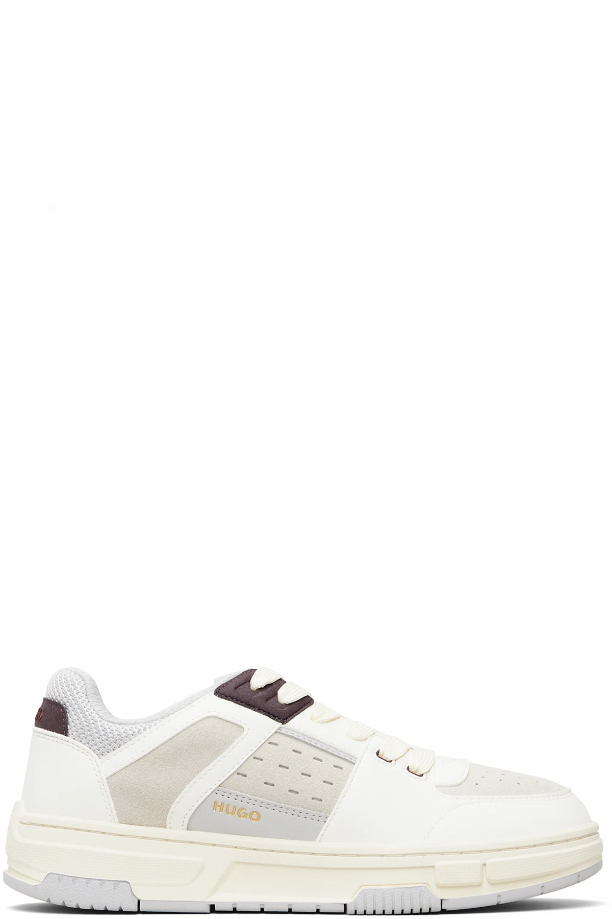 Off-White Mesh & Faux-Leather Sneakers