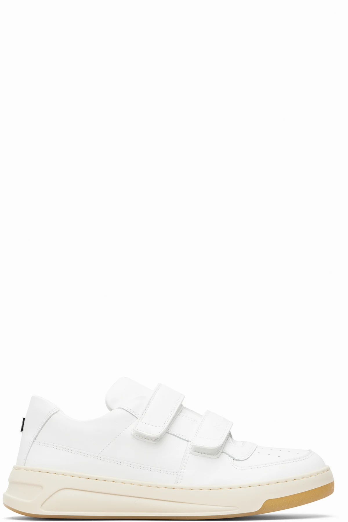 White Velcro Strap Sneakers