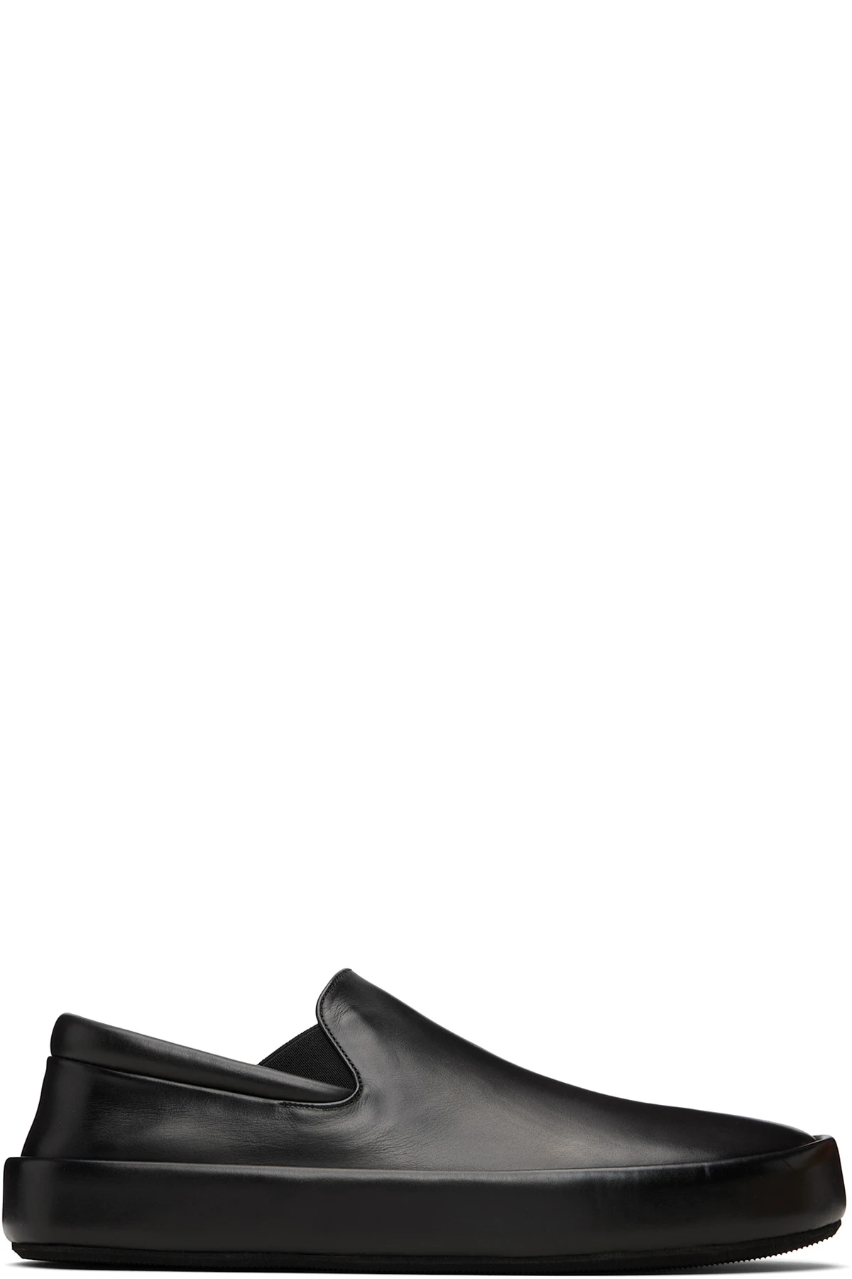 Black Cassapelle Leather Slip-on Sneakers