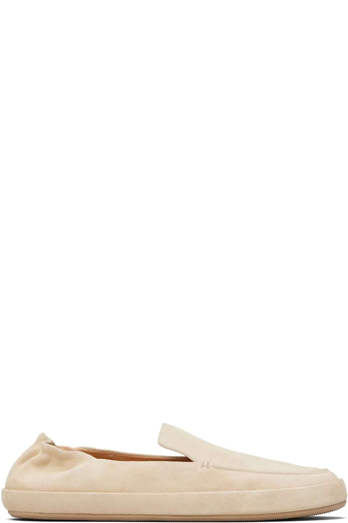 Beige Scatopelle Suede Loafers