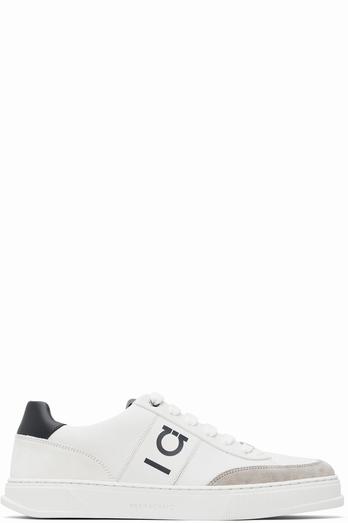 White Gancini Detail Sneakers