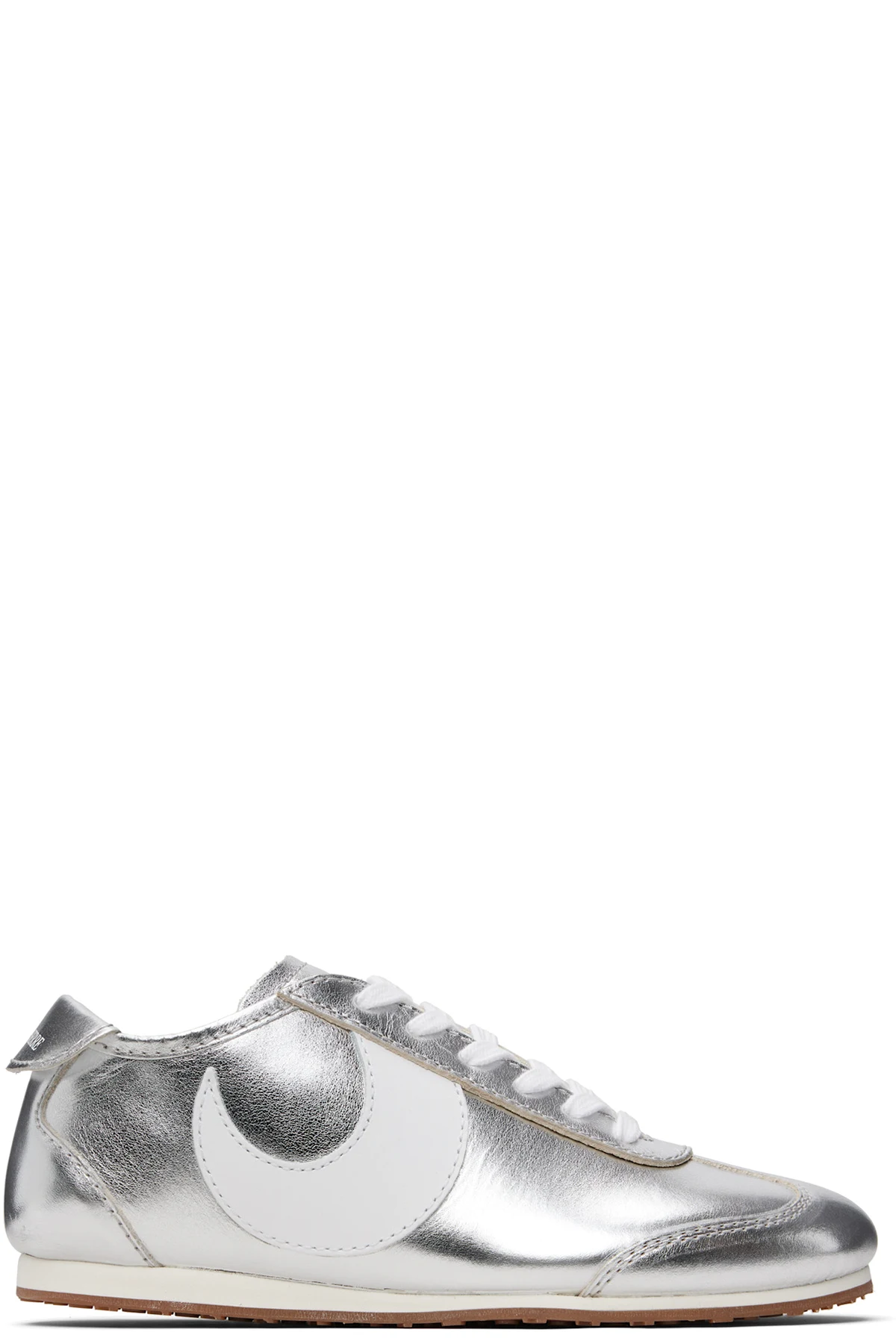 Silver Metallic Leather MS Astra Sneakers