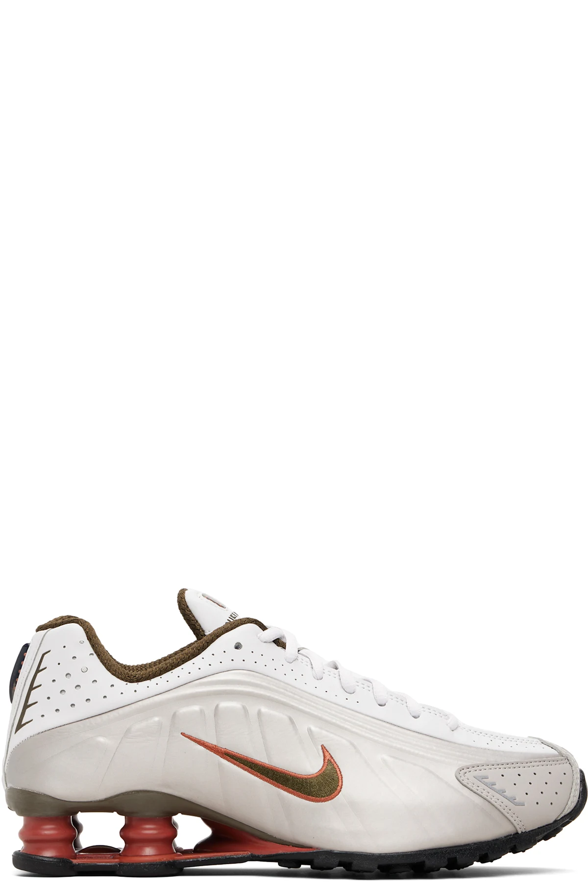 Taupe & Gray Shox R4 Sneakers