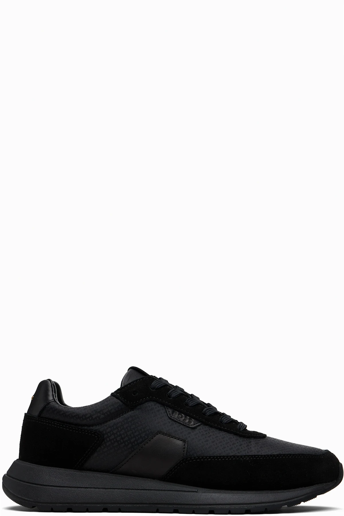 Black Suede Trim Sneakers