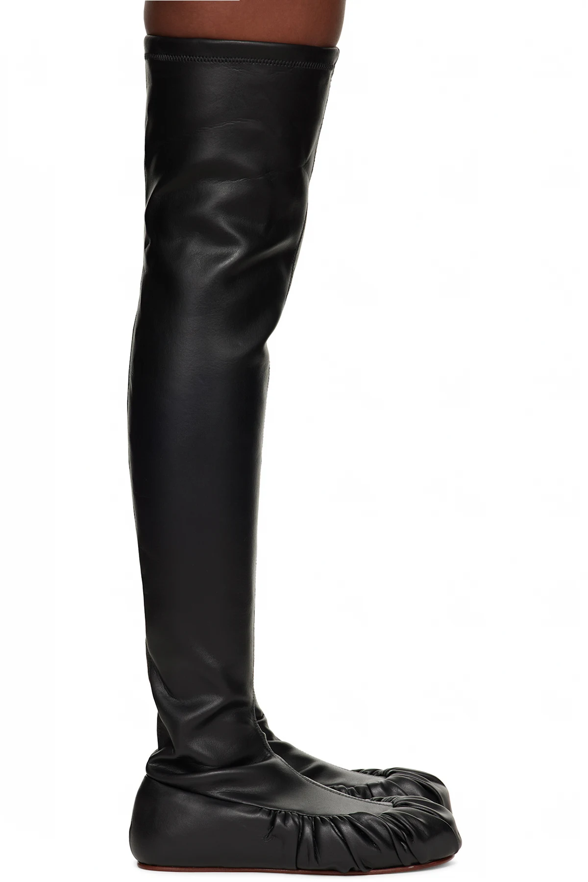 Black Overknee Ballerina Tall Boots