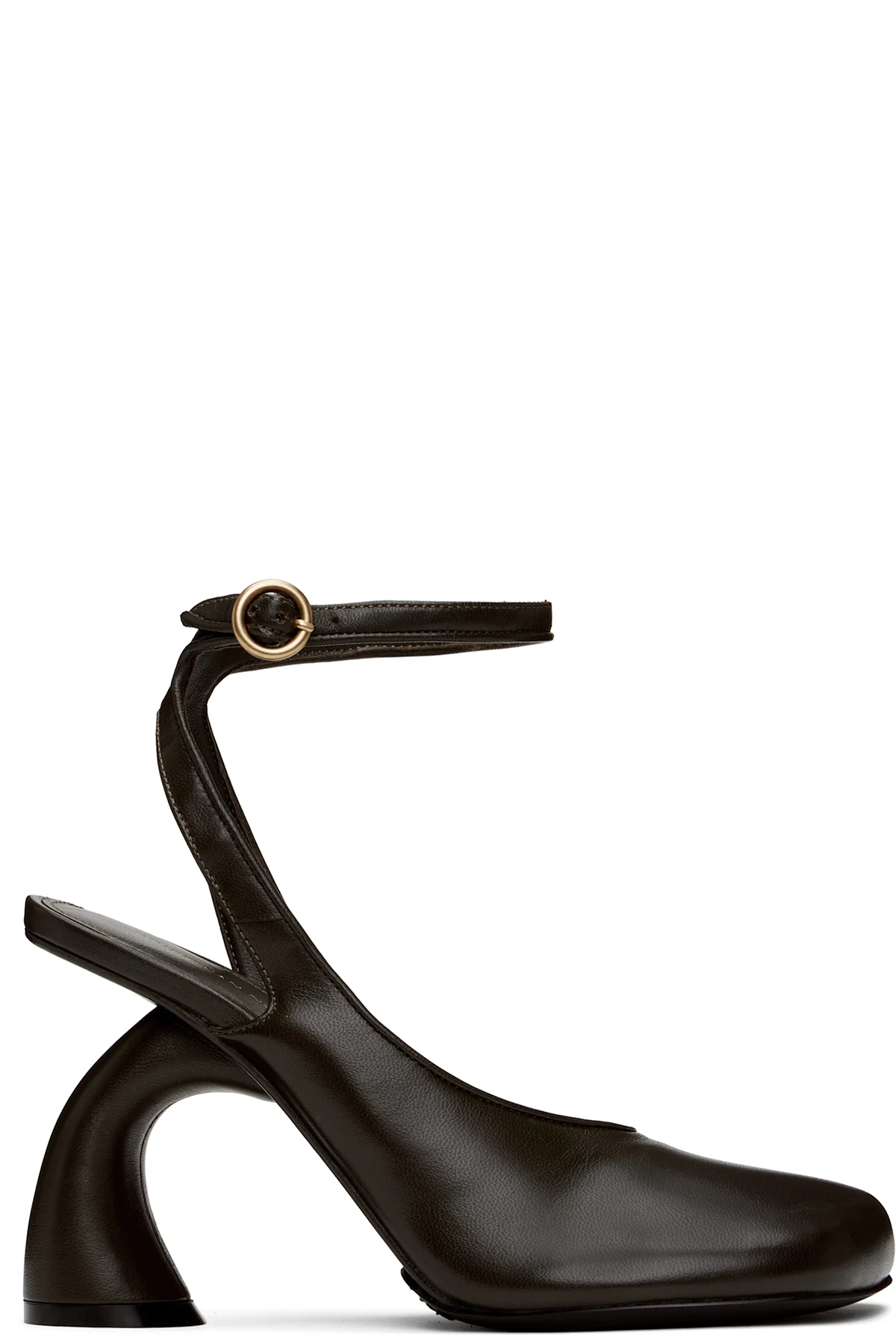 Brown Asymmetrical Heels