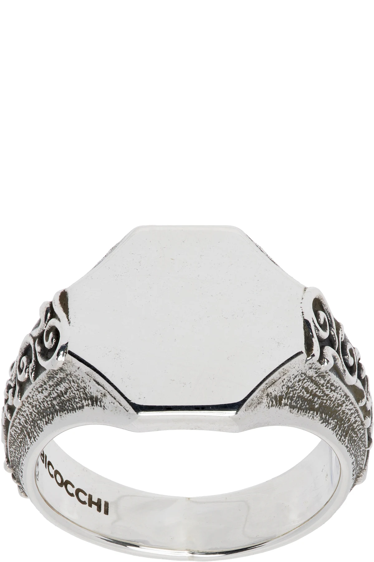 Mirror Floral Signet Ring