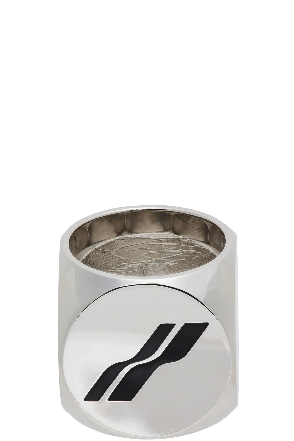 Silver & Black Logo Dice Ring