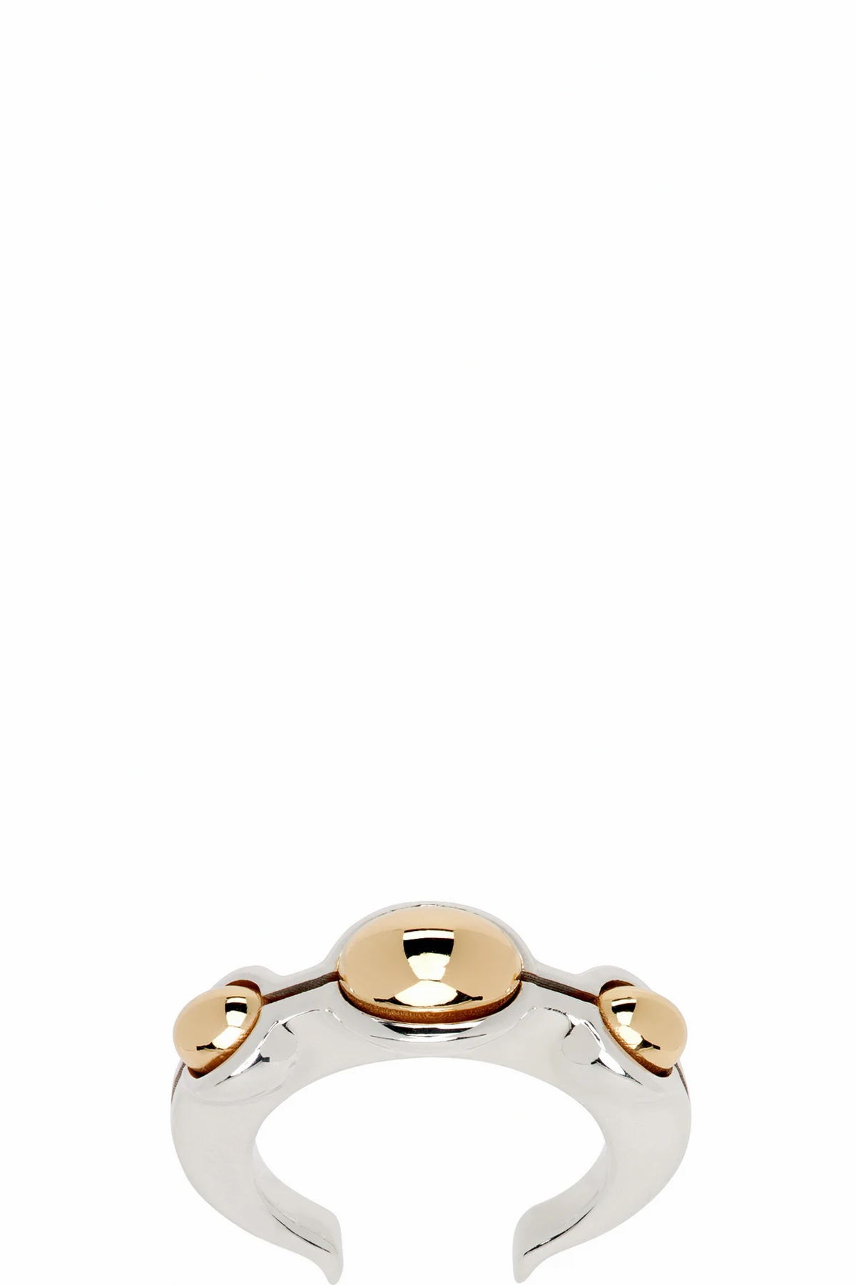 Silver & Gold Open Band Ring