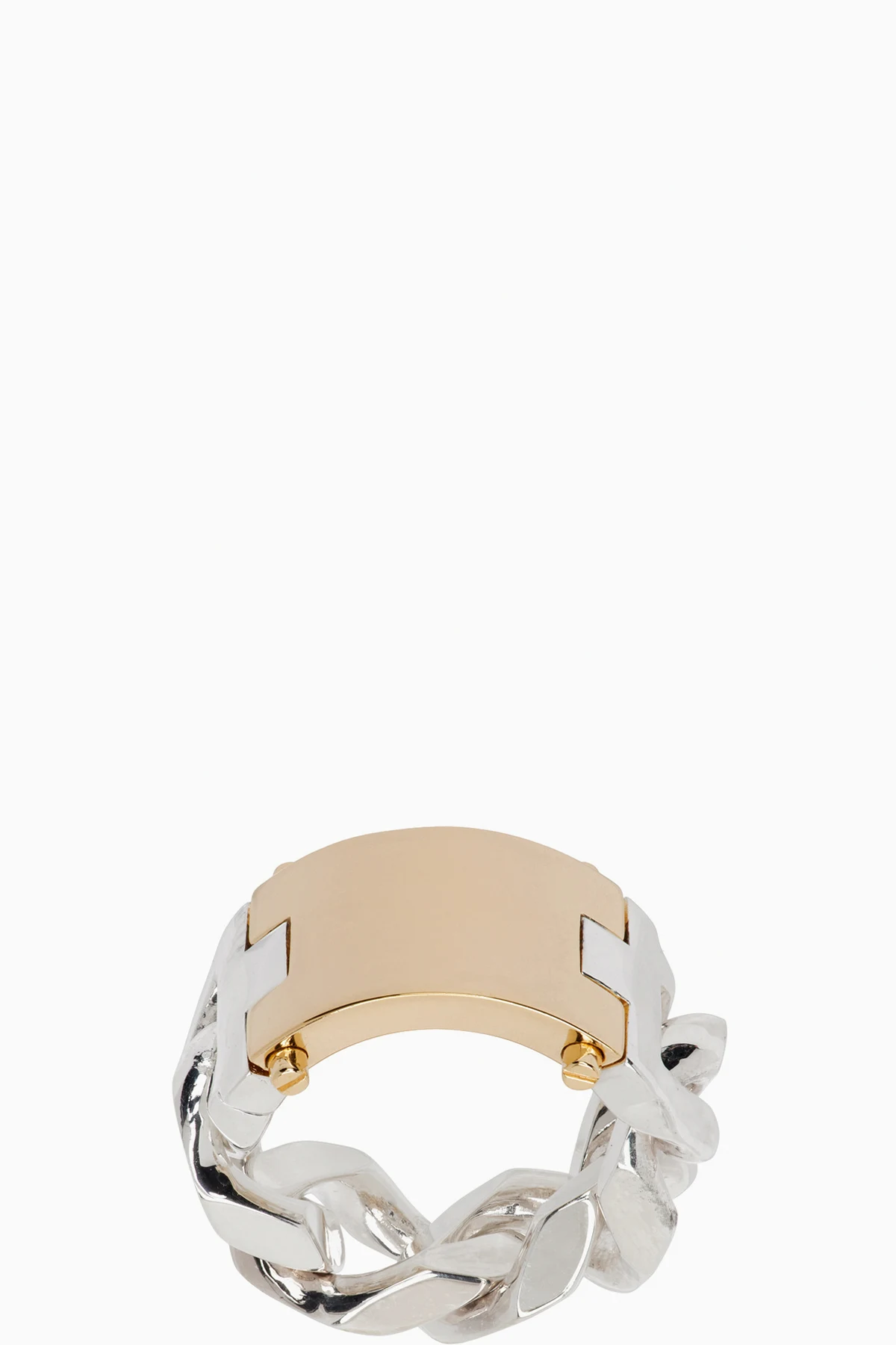 Gold & Silver Curb Chain Ring