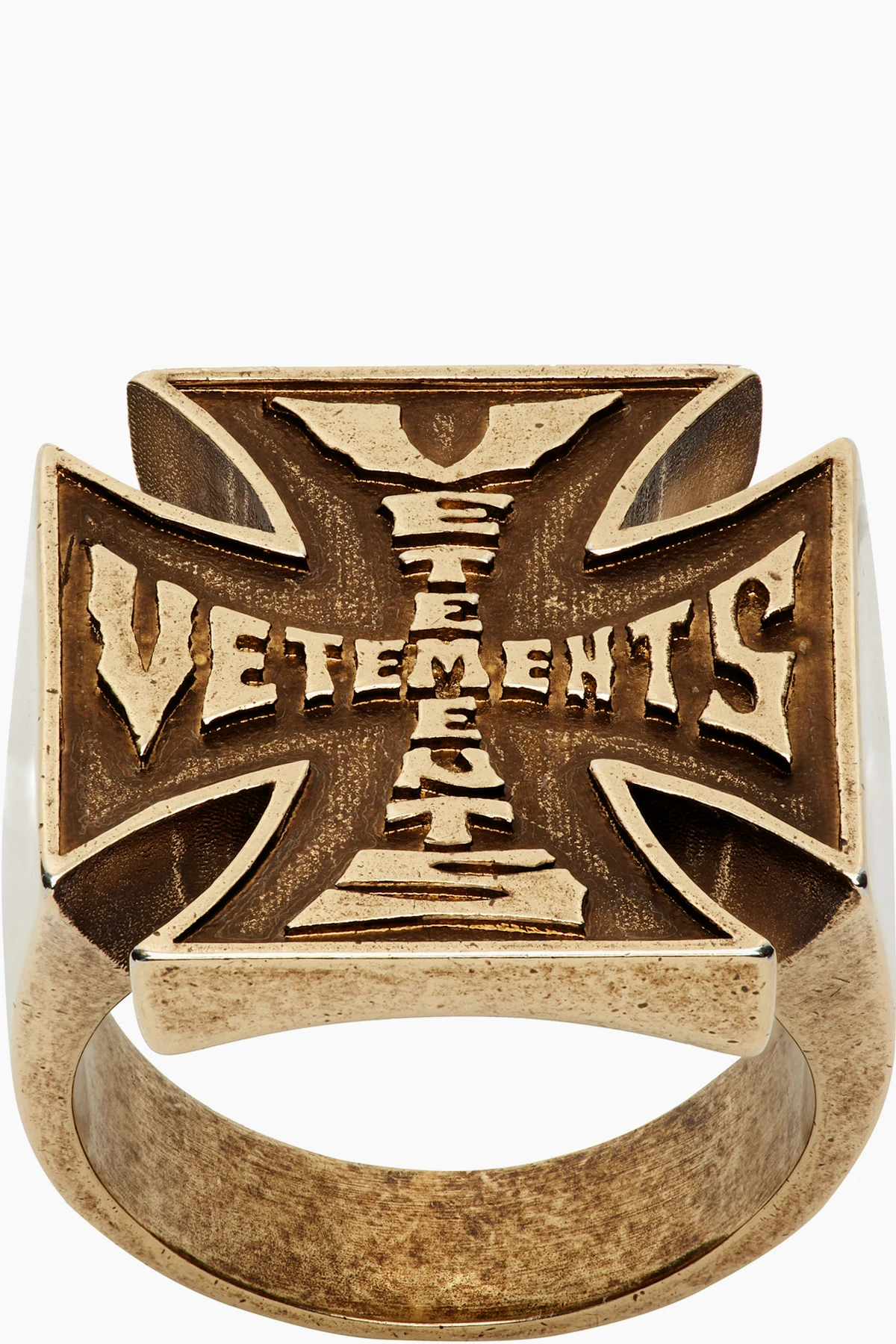 Biker Cross Logo Ring