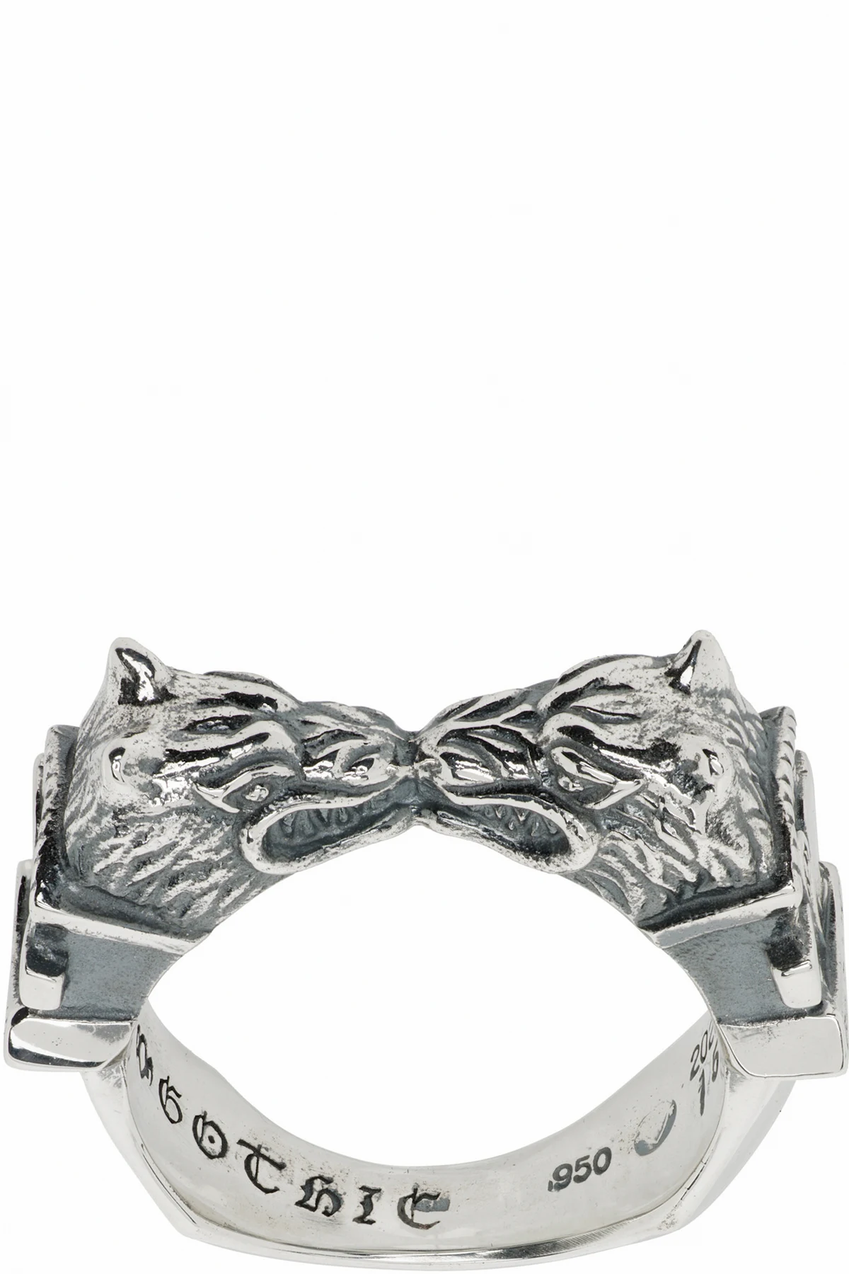 Twin Wolf Dagger Ring