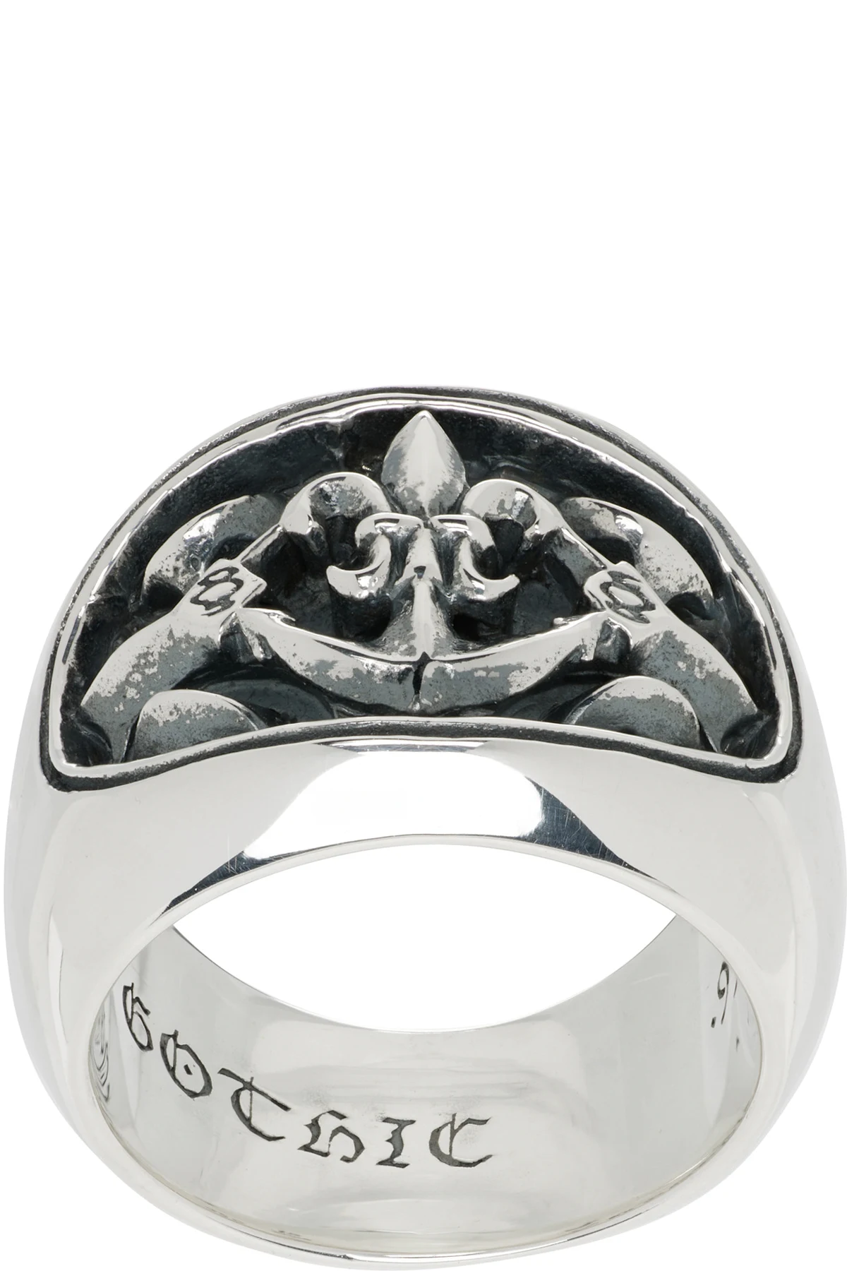 Lily-Anchor Oval Ring