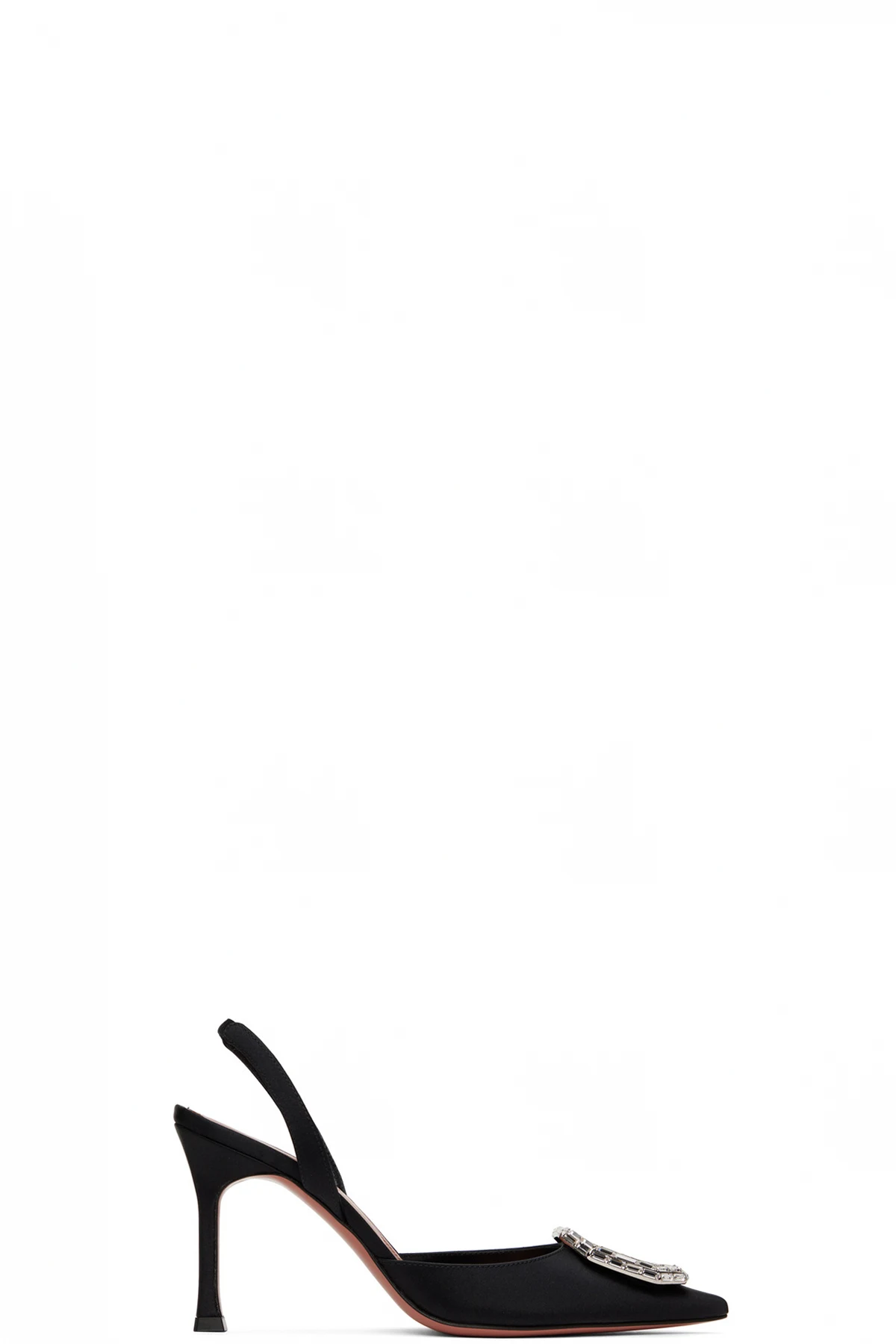 Black Camelia Sling Heels
