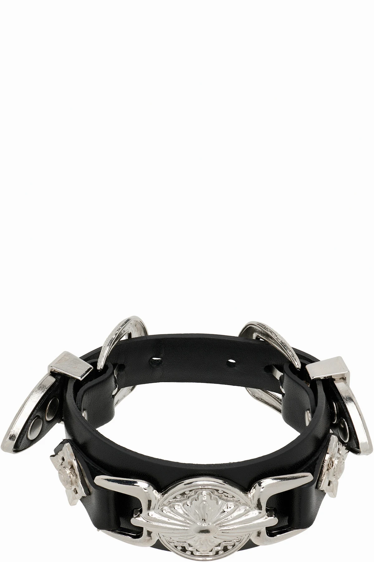 Double Buckle Concho Bangle Bracelet