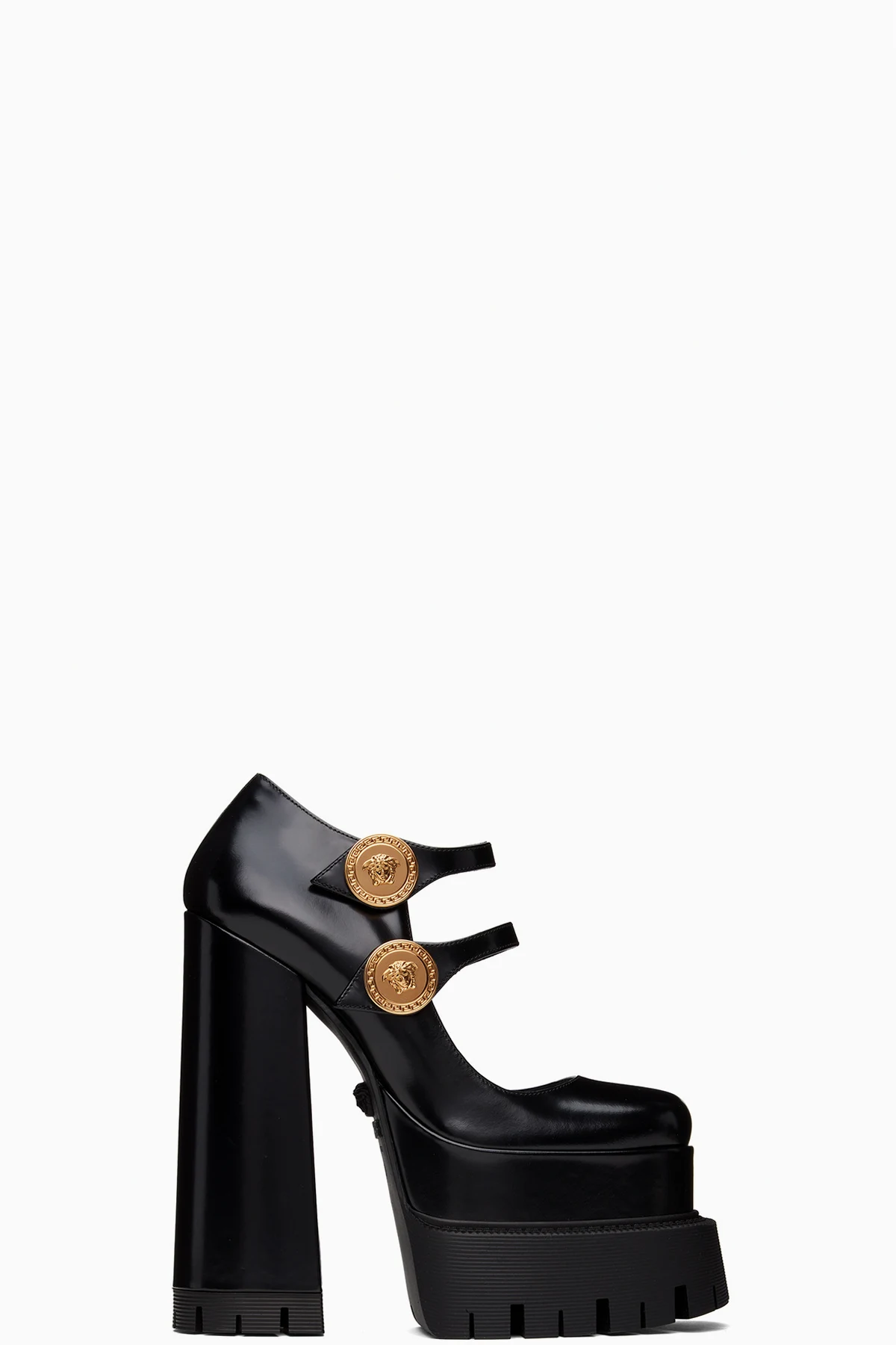 Black Medusa Aevitas Platform Heels