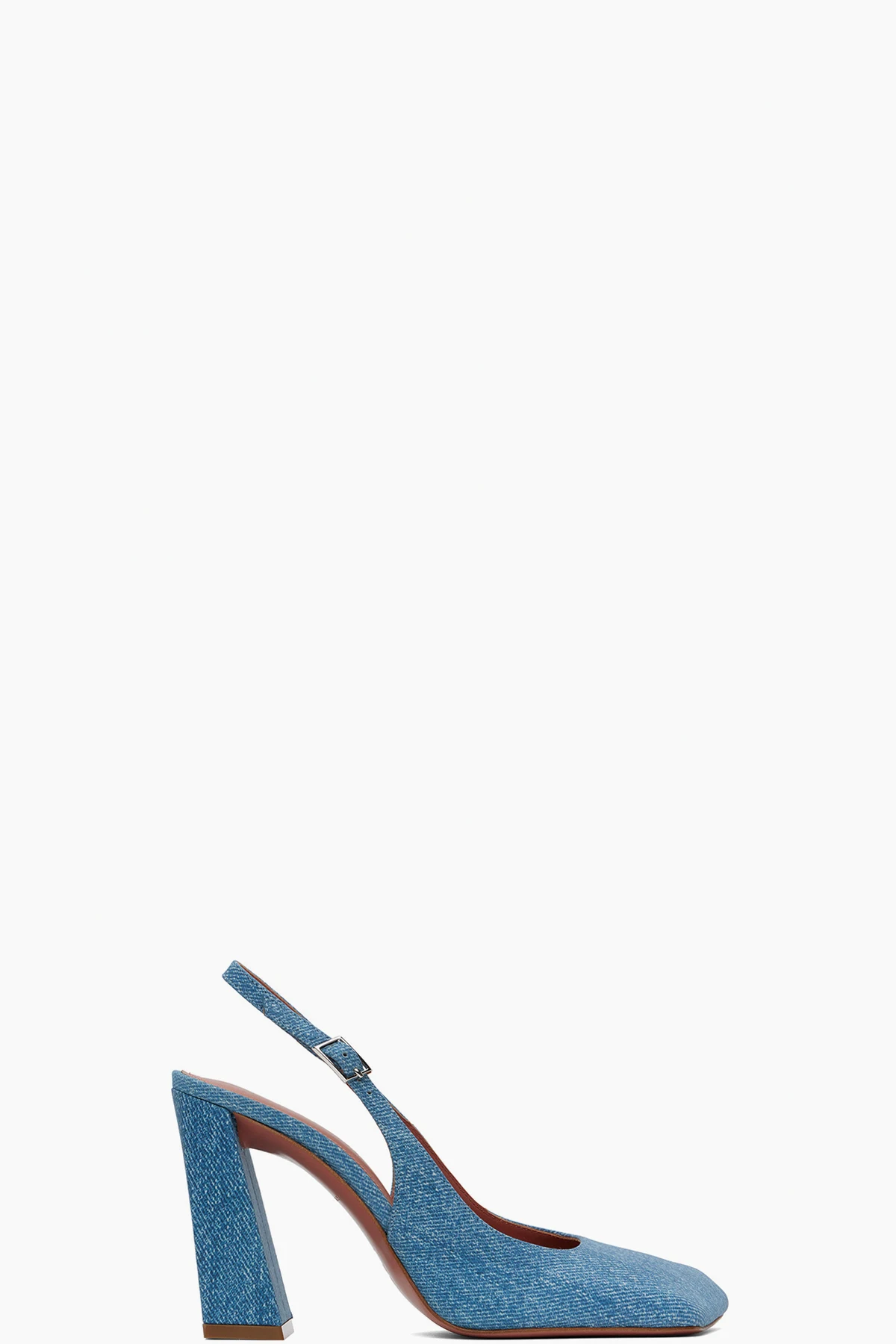 Blue Sling Suede Heels