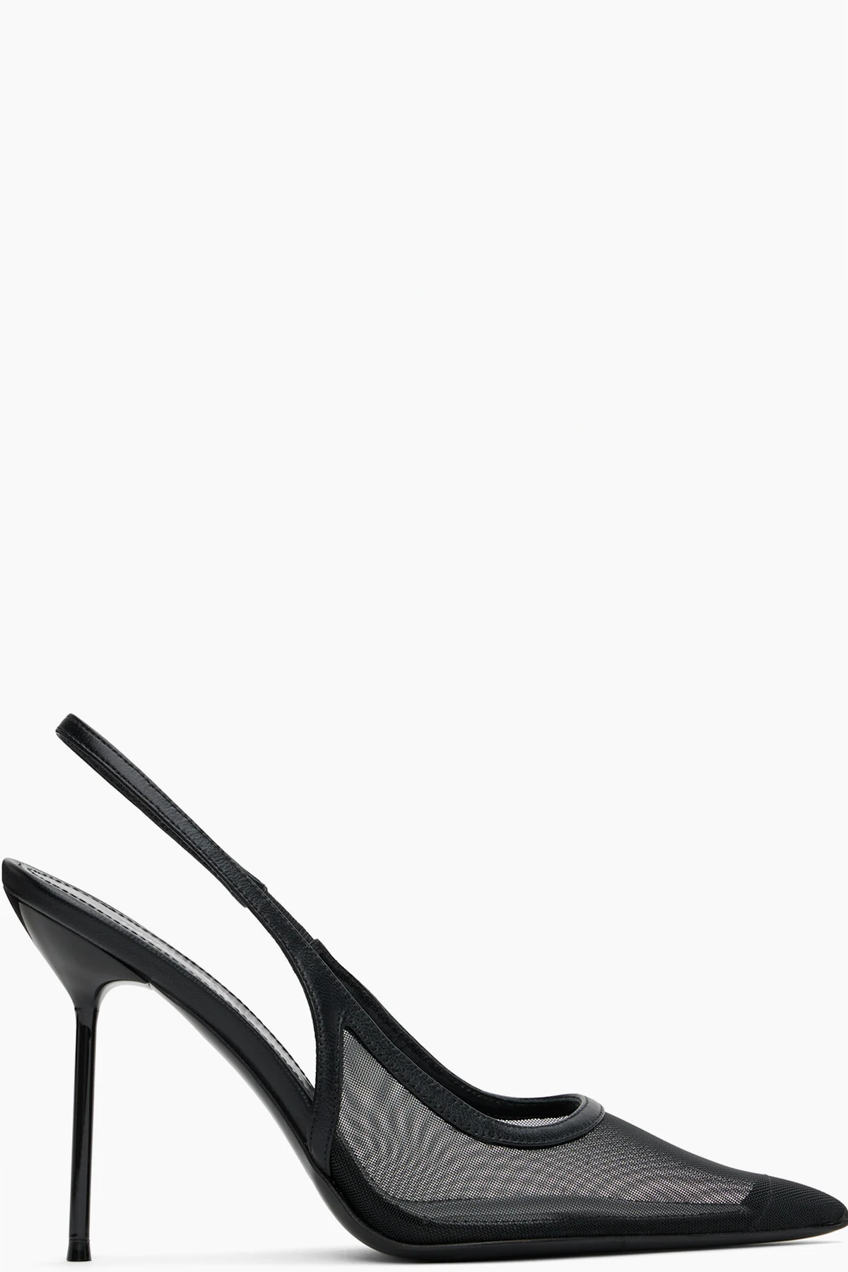 Black Lidia Slingback Heels