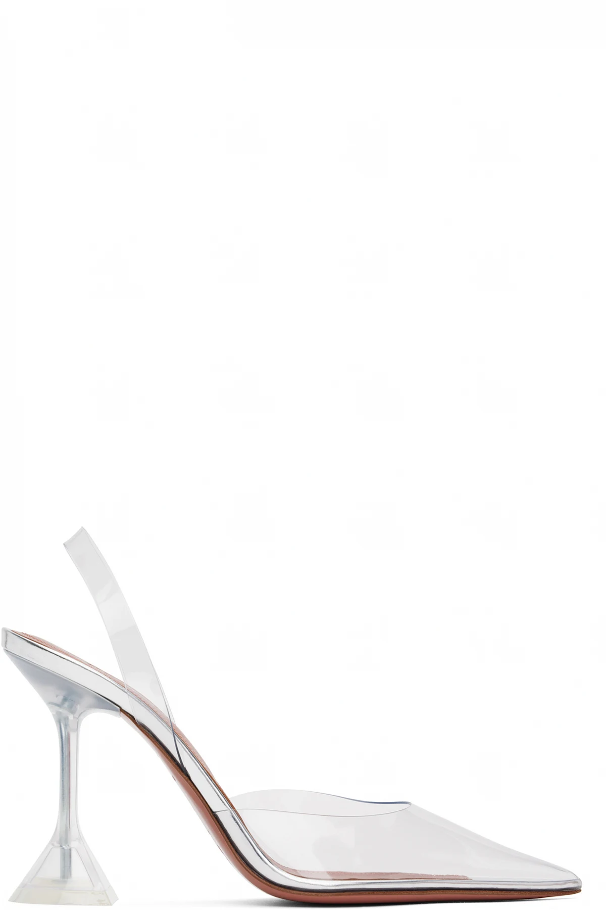 Transparent Holli Glass Sling Heels