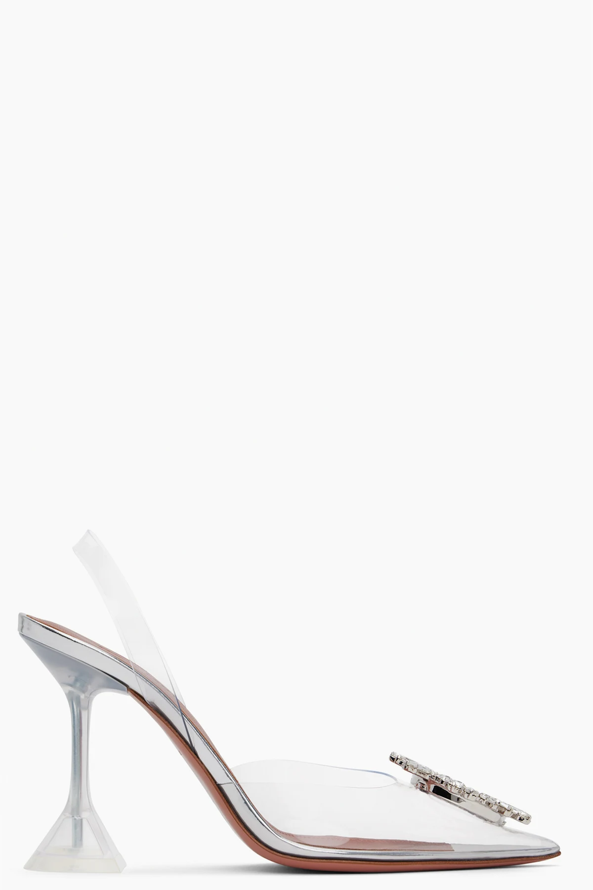 Transparent Begum Glass Sling Heels