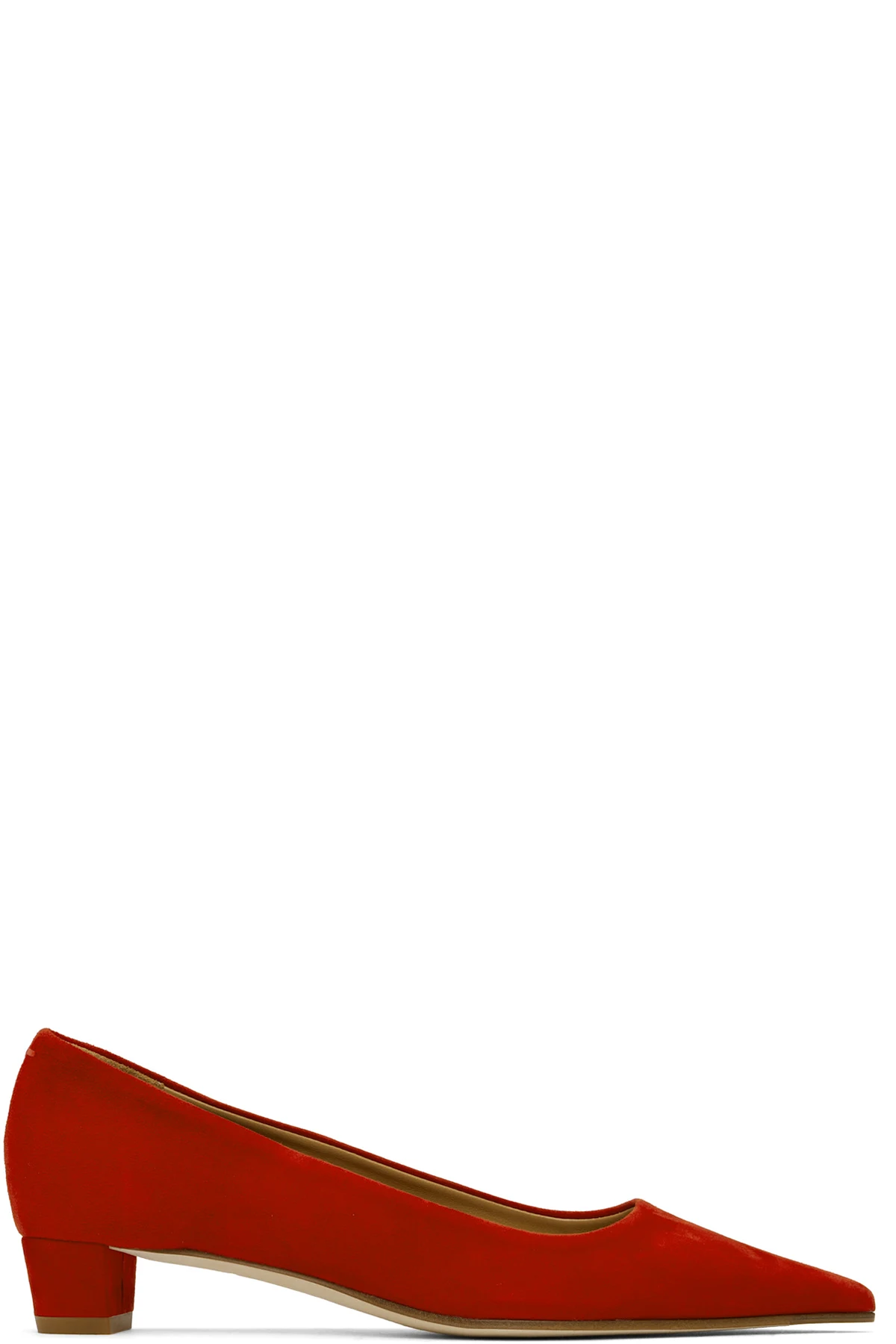 Red Judi Kid Suede Heels