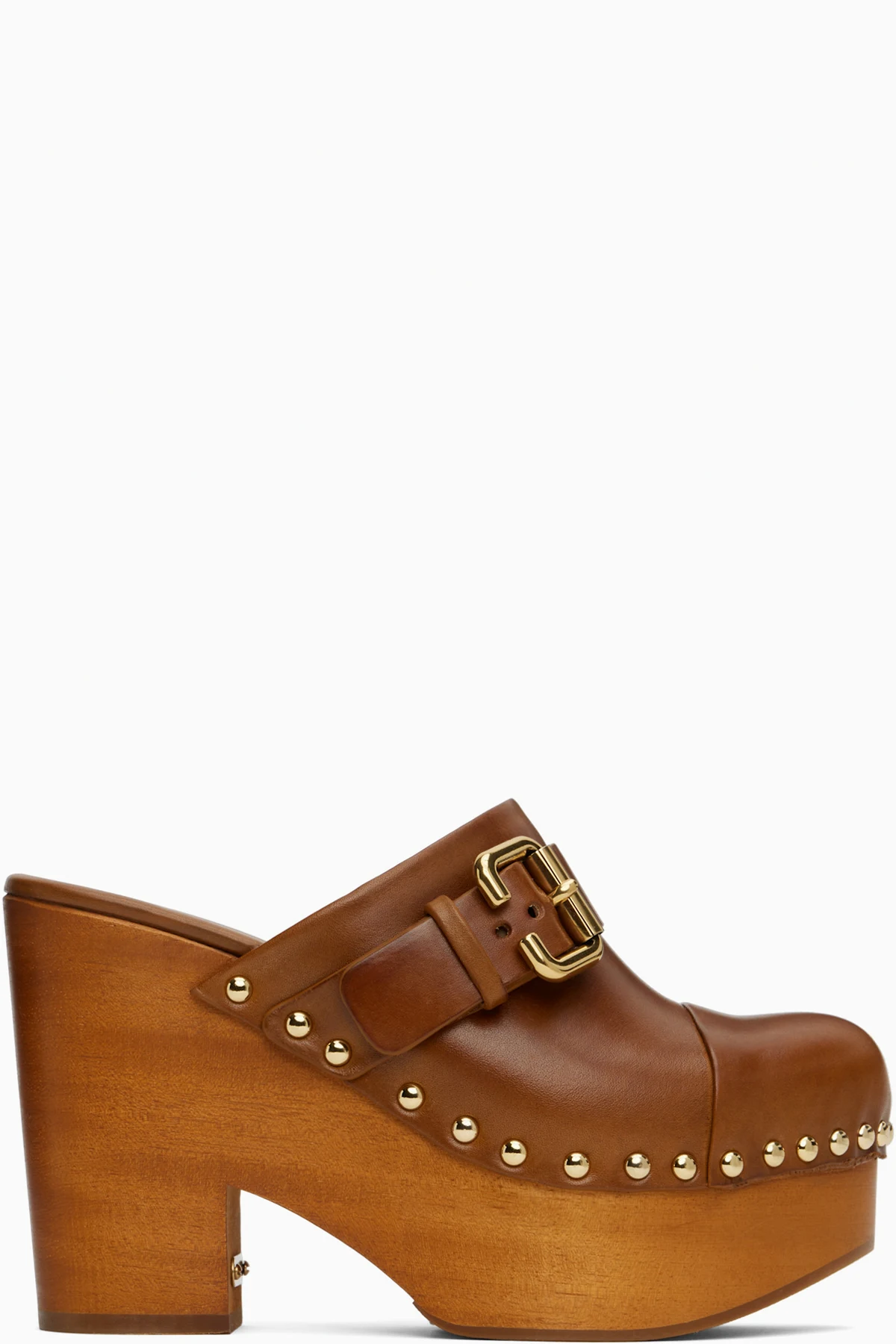 Brown Jeanette Wedge Mules