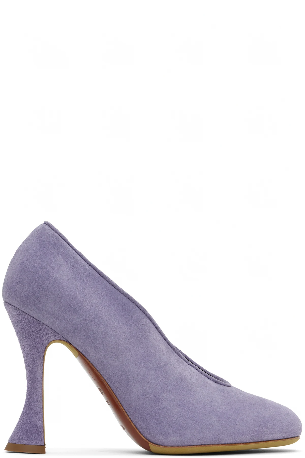 Purple Duck Suede Heels