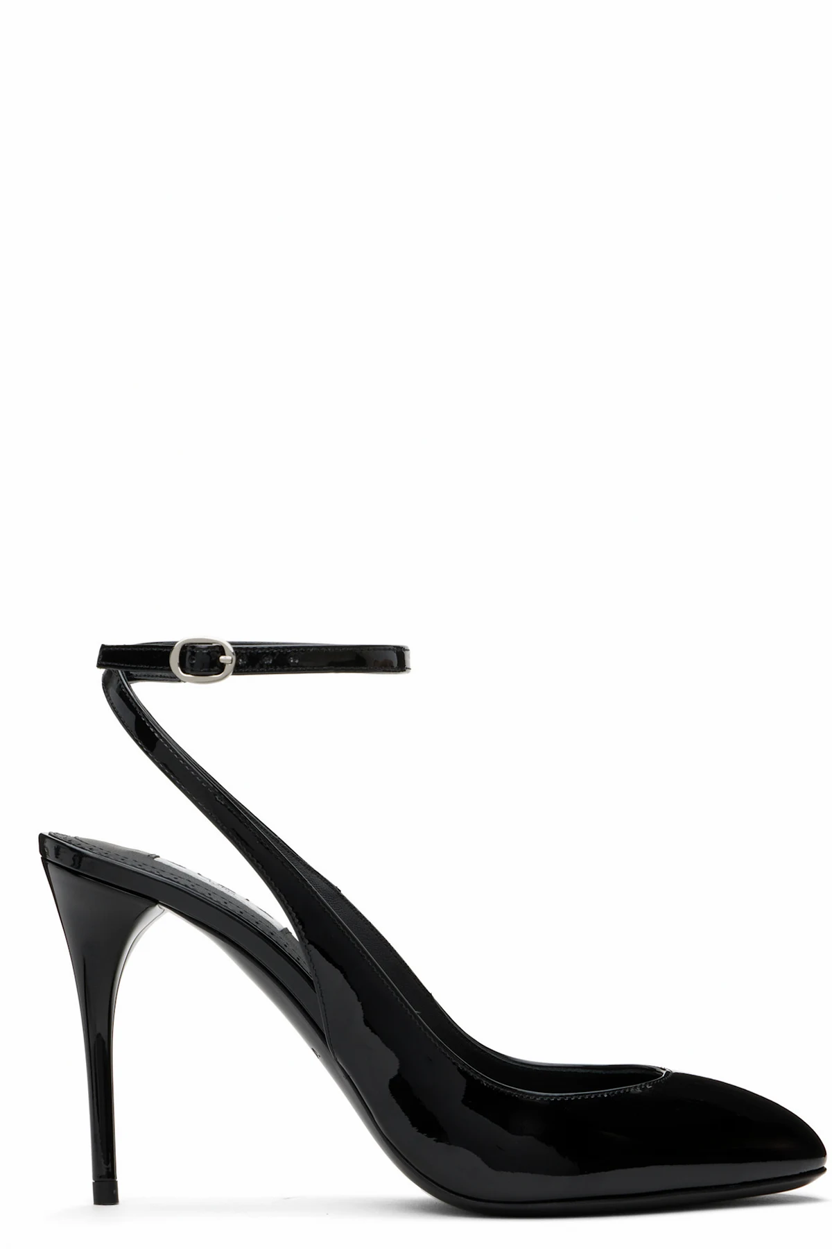 Black Patent Calfskin Slingback 90 Heels