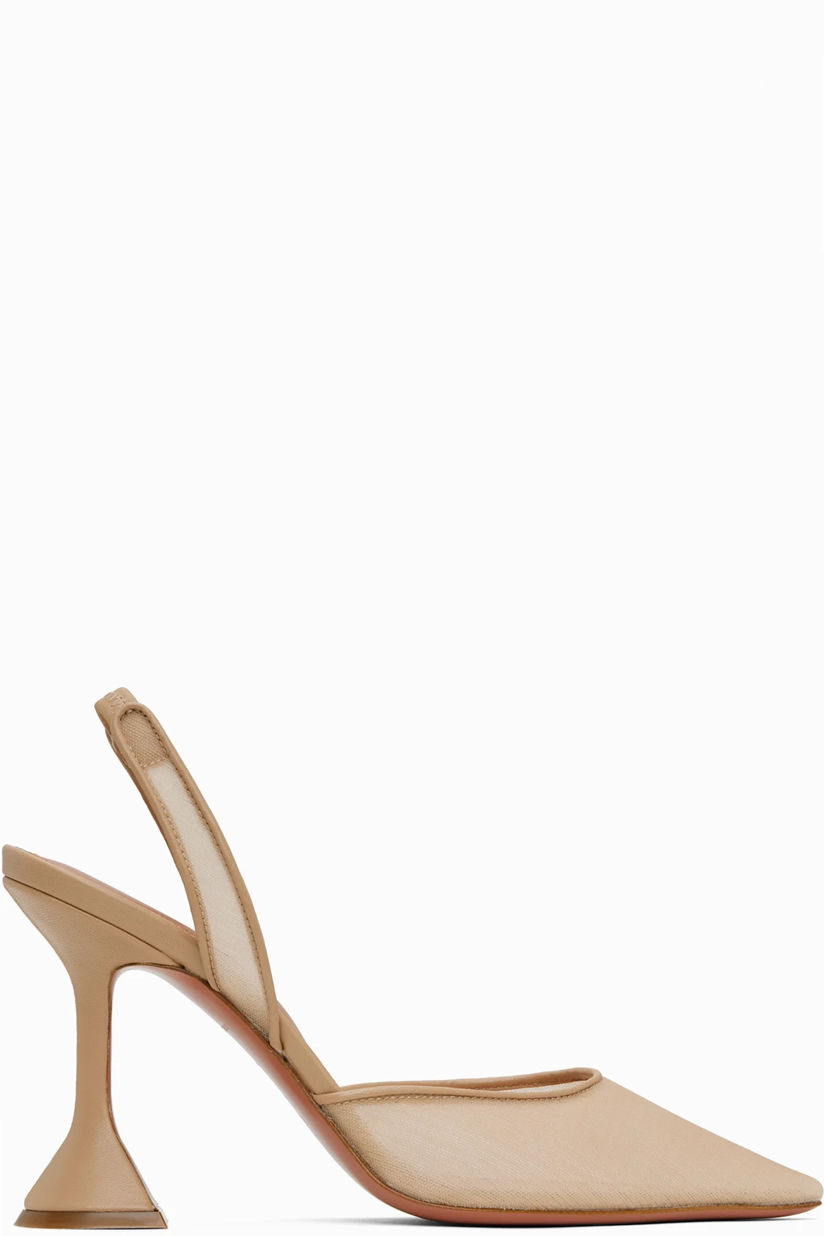 Beige Holli Mesh Sling 95 Heels