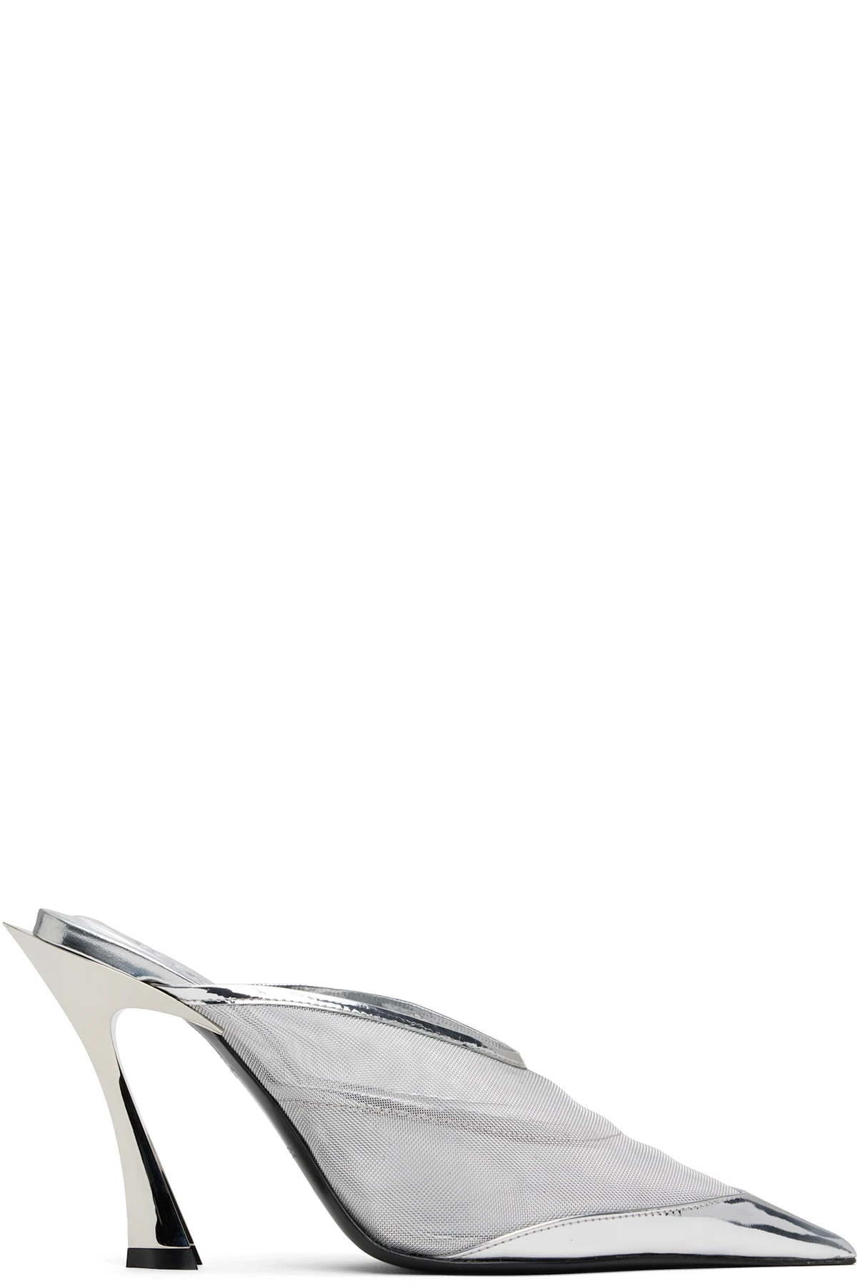 Silver Mesh Fang 95 Heels