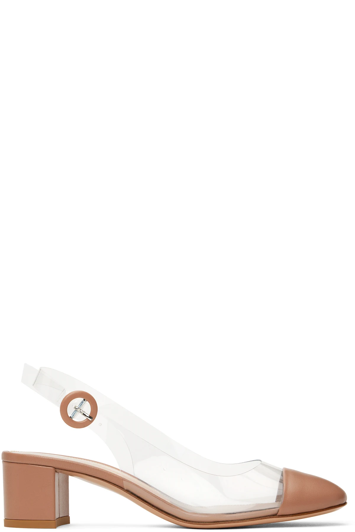 Beige Nappa Soft Glass Heels