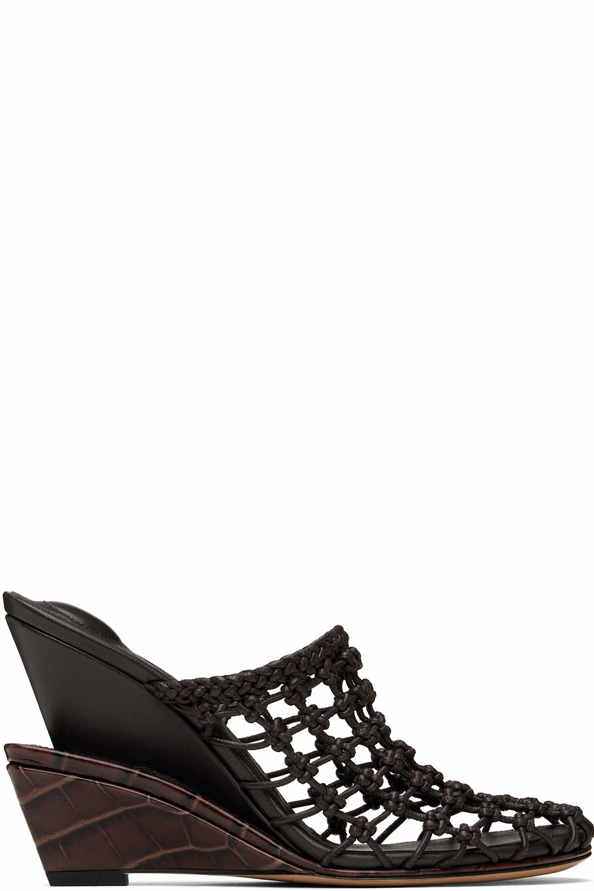 Brown La Croisière 'The double woven' Mules