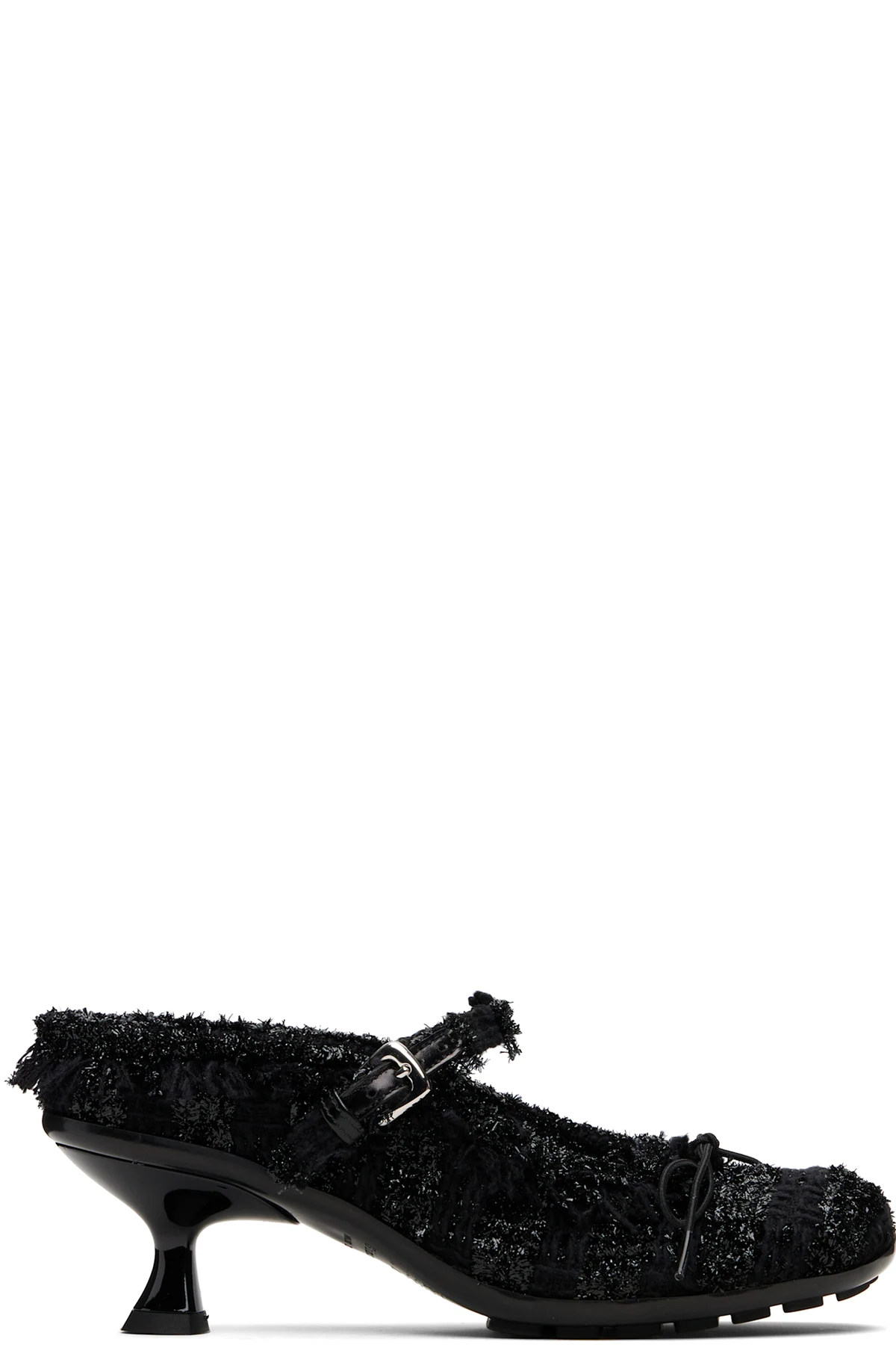 Black Grip Mule Heels