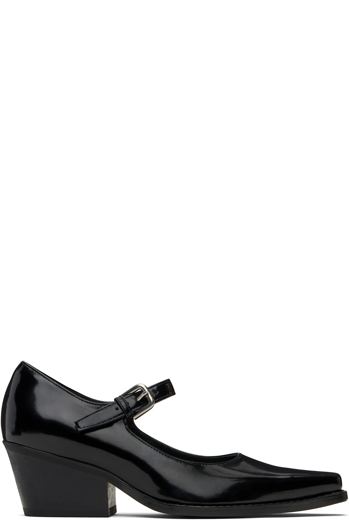 Black Western Mary Jane Heels