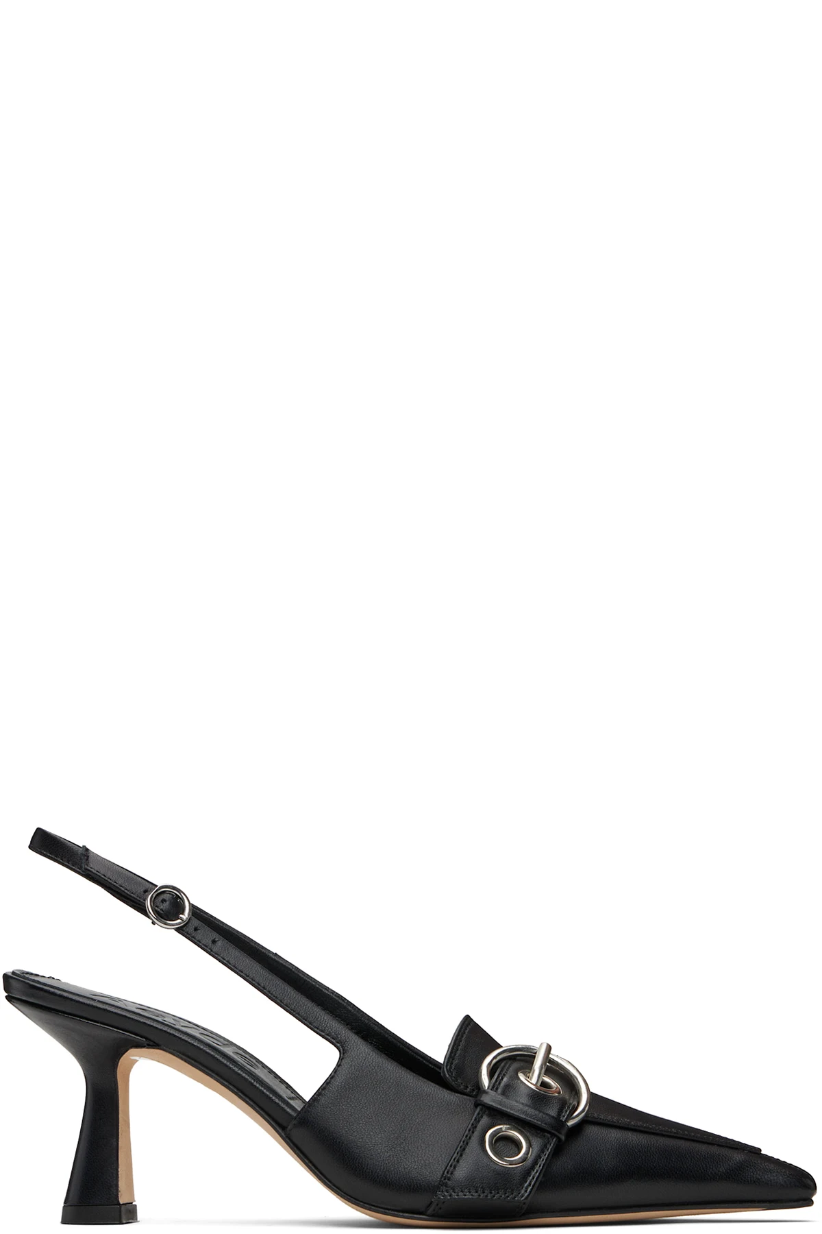 Black Tara Eyelet Heels