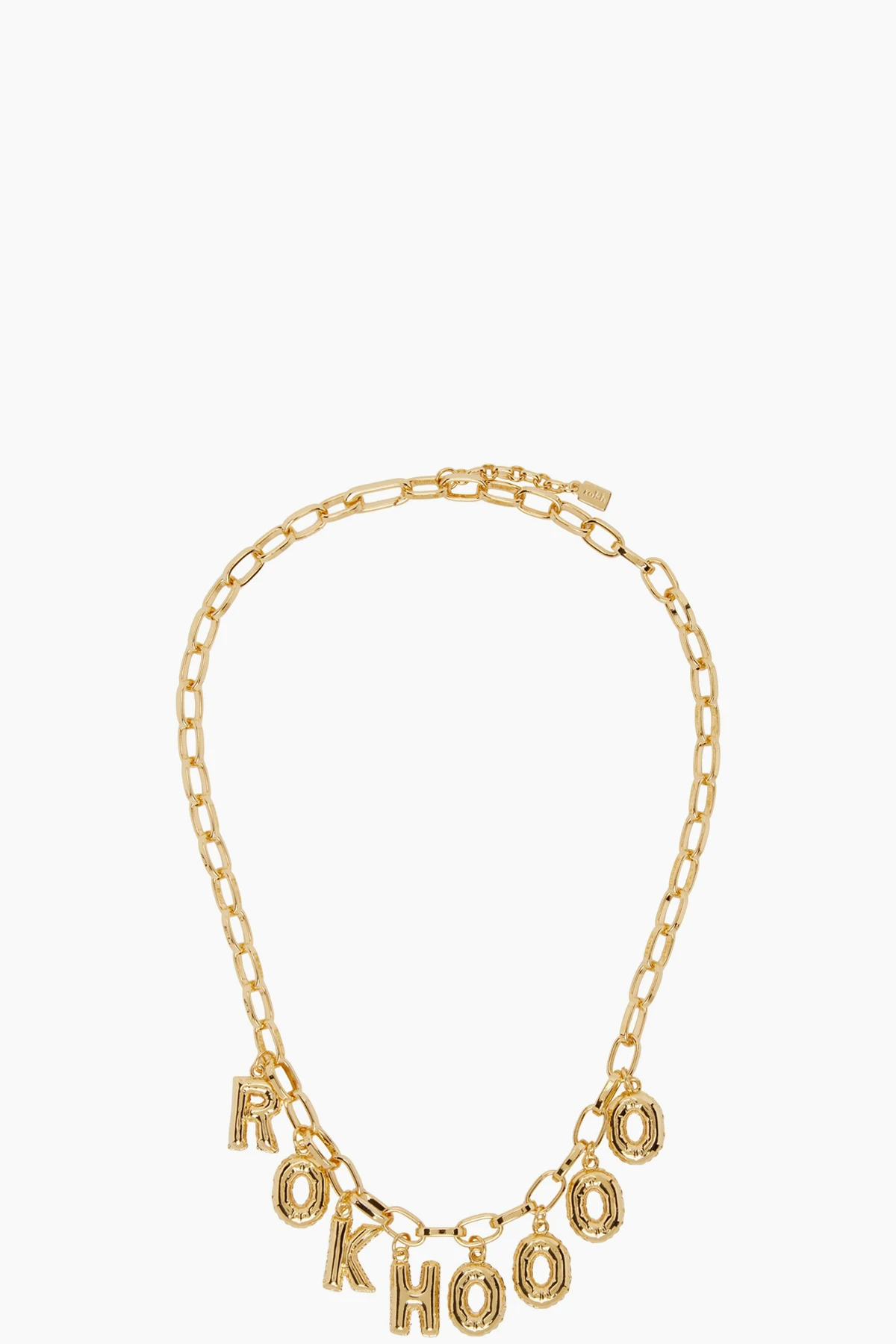 Gold Logo Charm Necklace