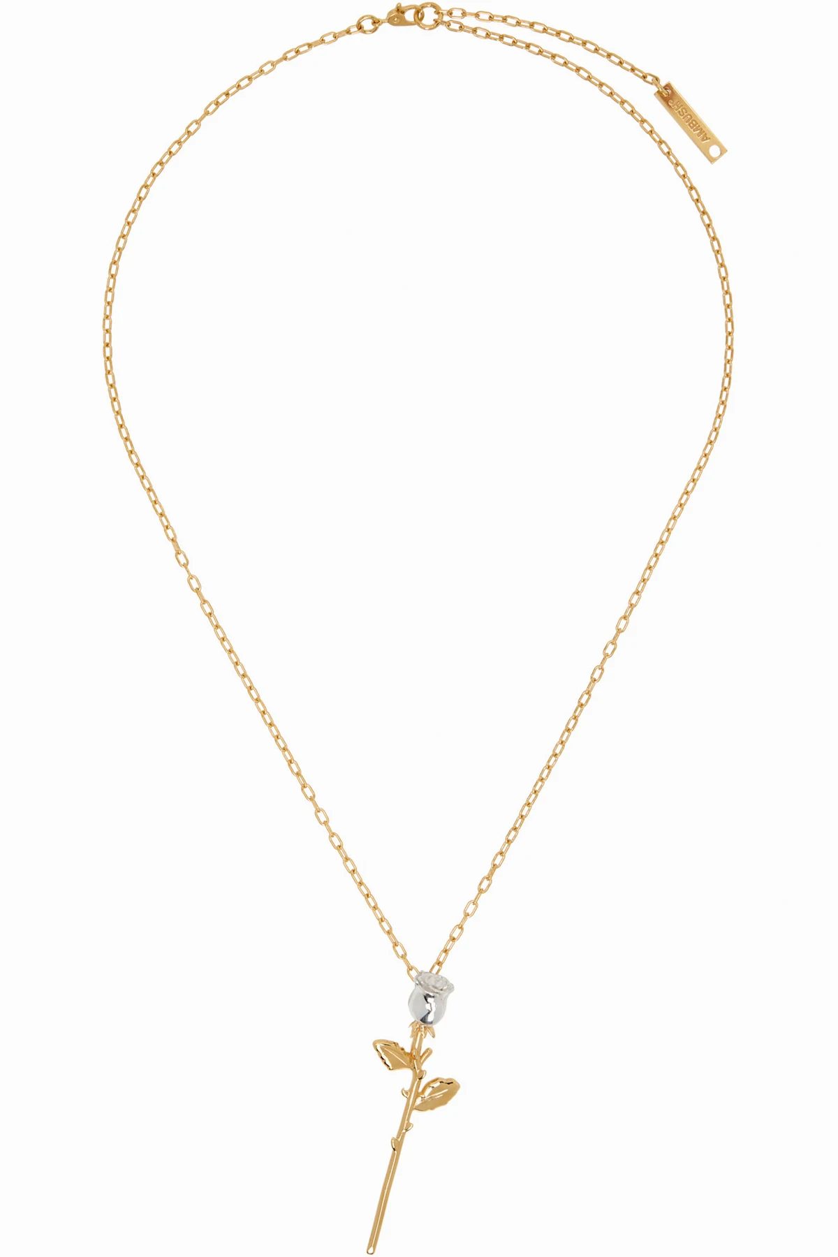 Gold Rose Charm Necklace