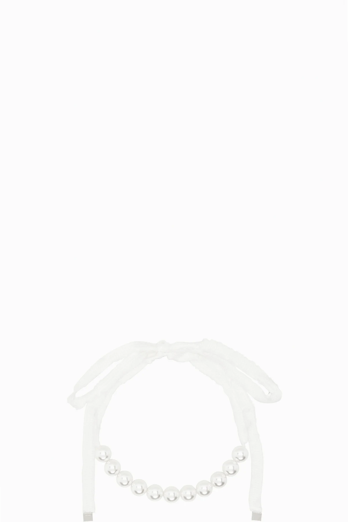 White Small Silk Pearl Choker