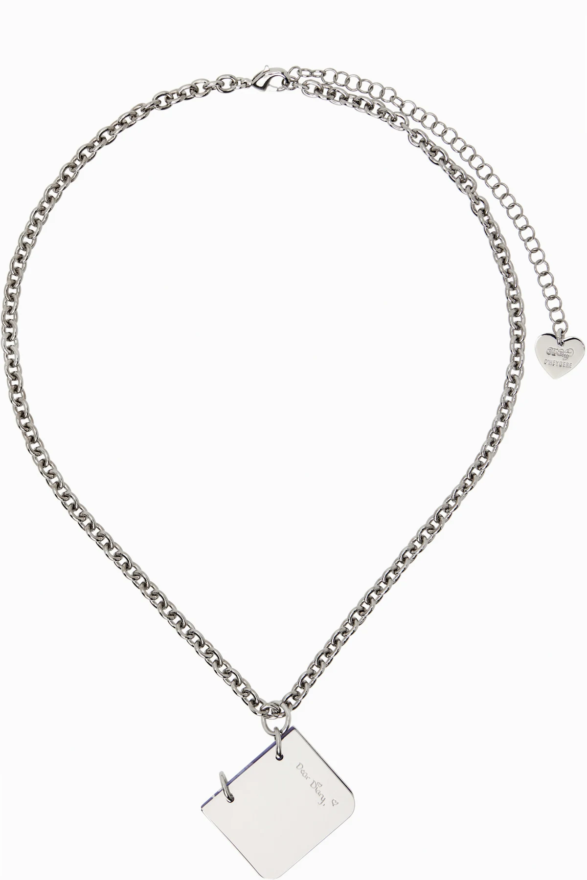 SSENSE Exclusive Silver D'heygere Edition 'Diary' Necklace