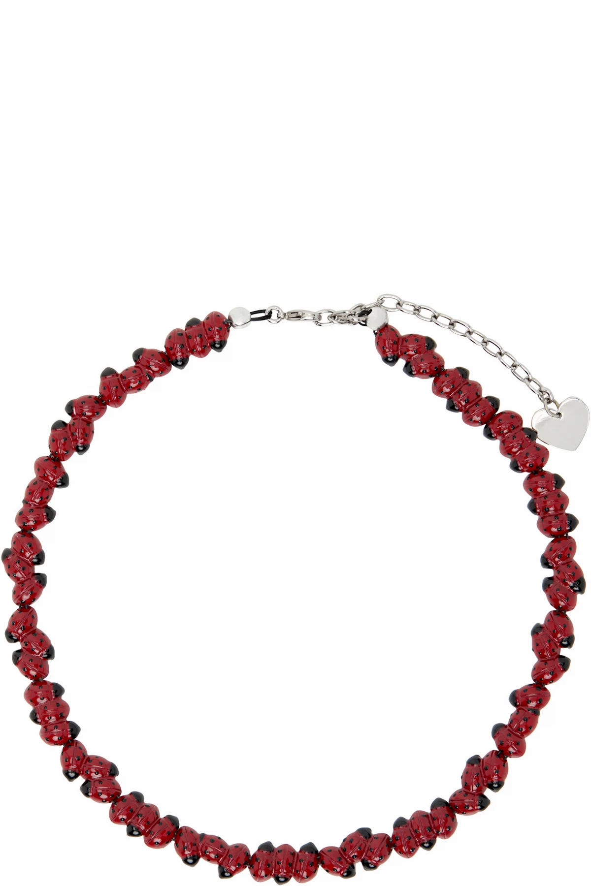 SSENSE Exclusive Red & Black D'heygere Edition Ladybug Necklace