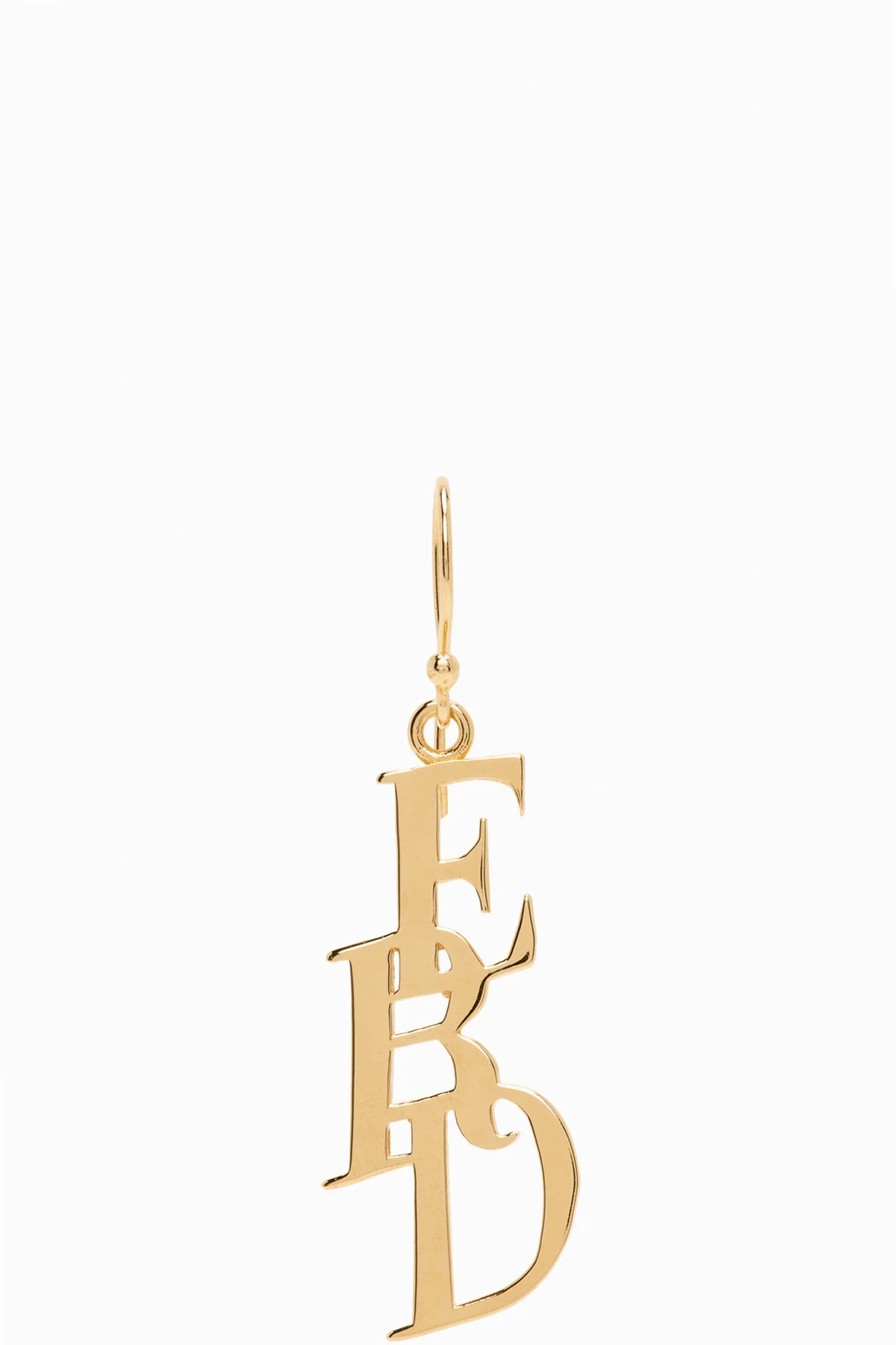 Gold Small Monogram Single Earring