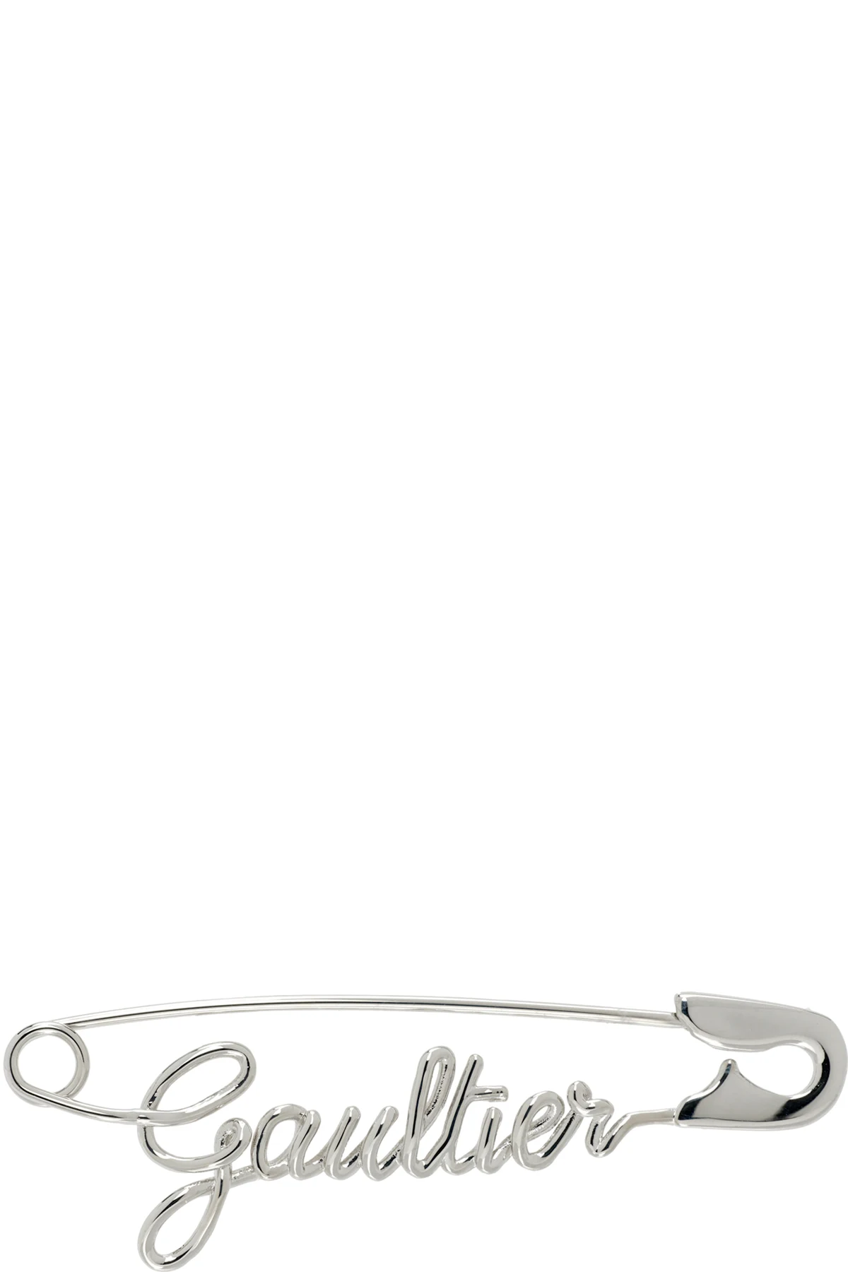 'The Silver-Tone Gaultier Safety Pin' Single Earring